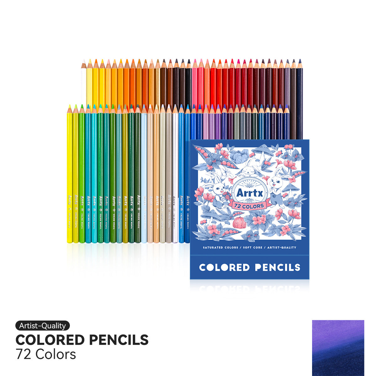 Colored Pencils for Adult Coloring Book,Set of 72 Colors,Artists Soft