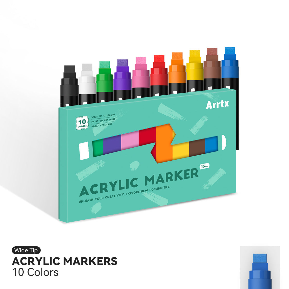 Paint Markers - Jumbo Permanent Markers - Brush Wide Tip Large