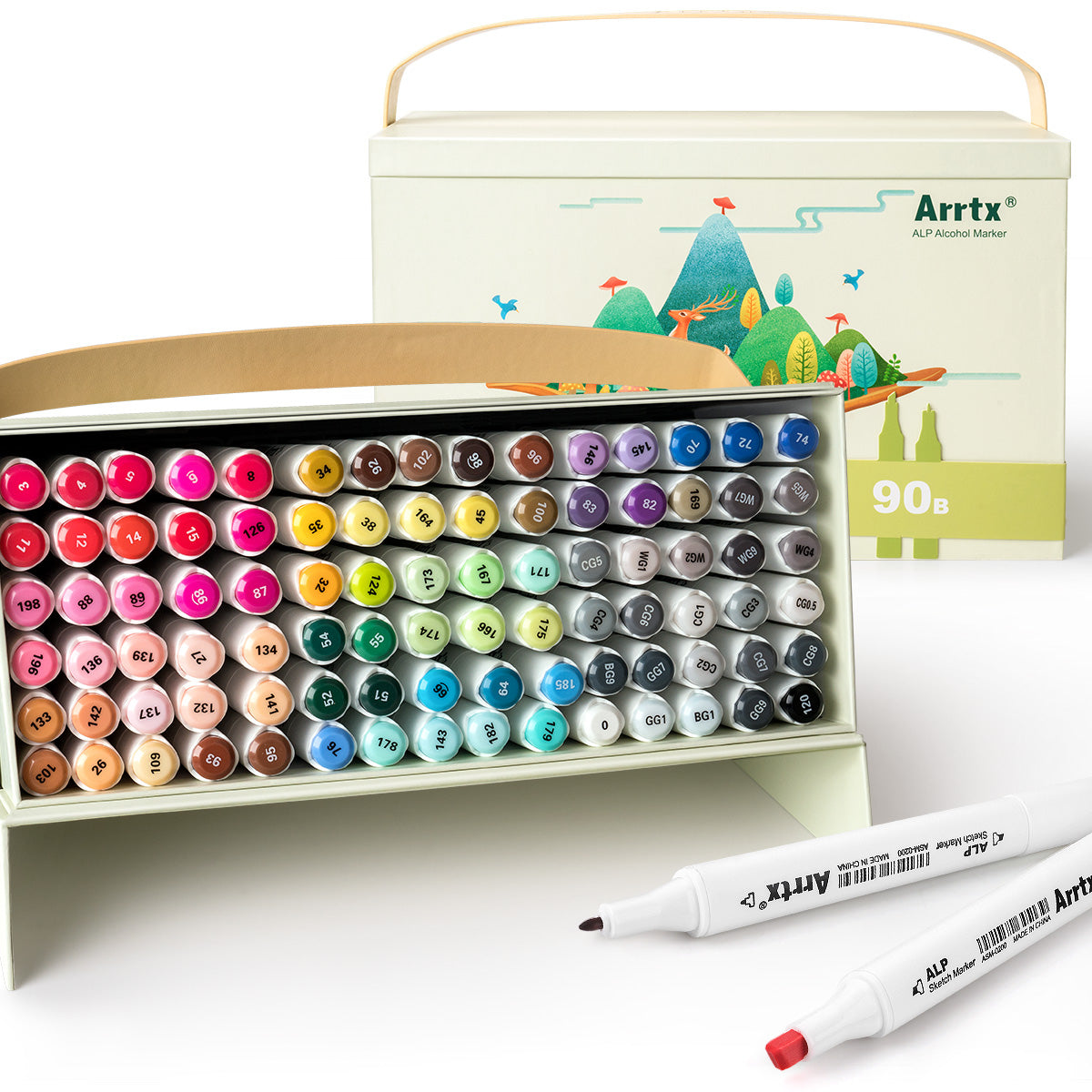 Arrtx ALP 90 Colors Alcohol Markers Paint Pen Set