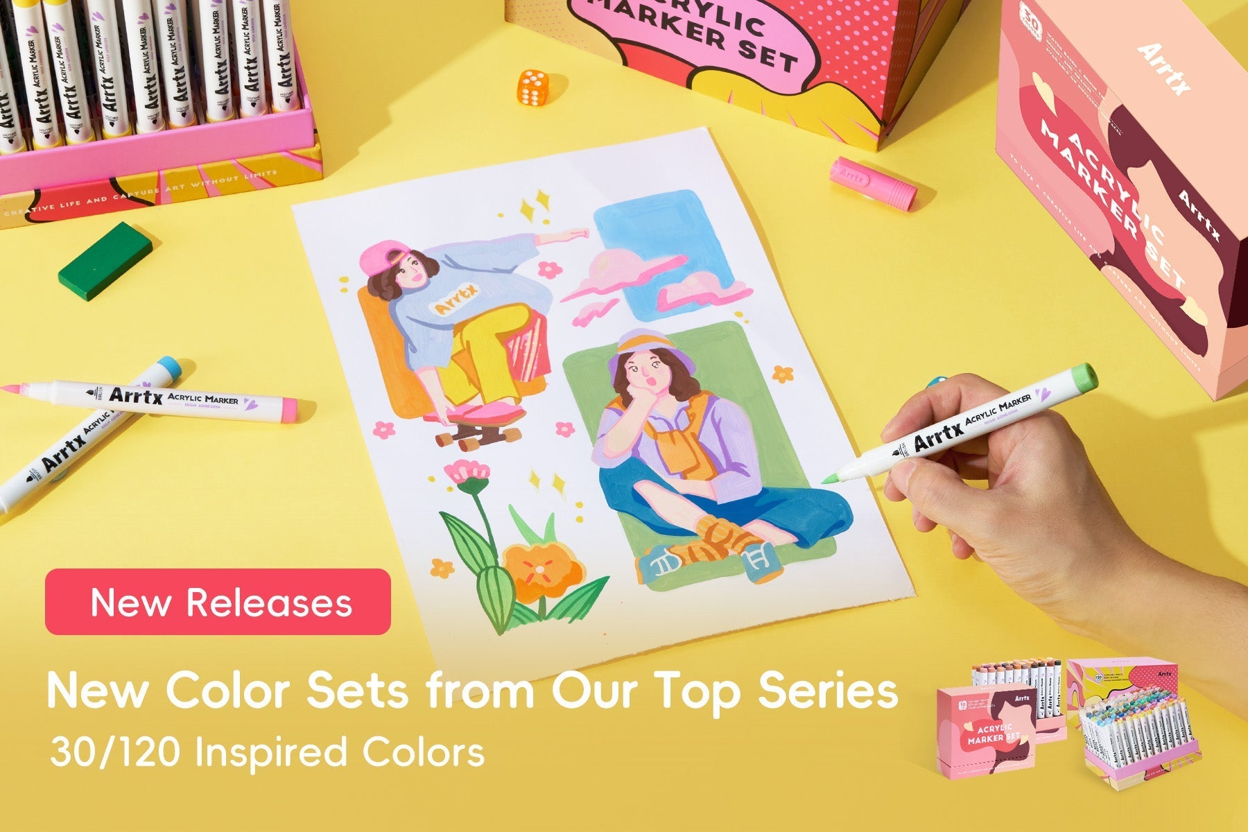 NEW IN: Explore the 120 Anime Colors Acrylic Marker Set