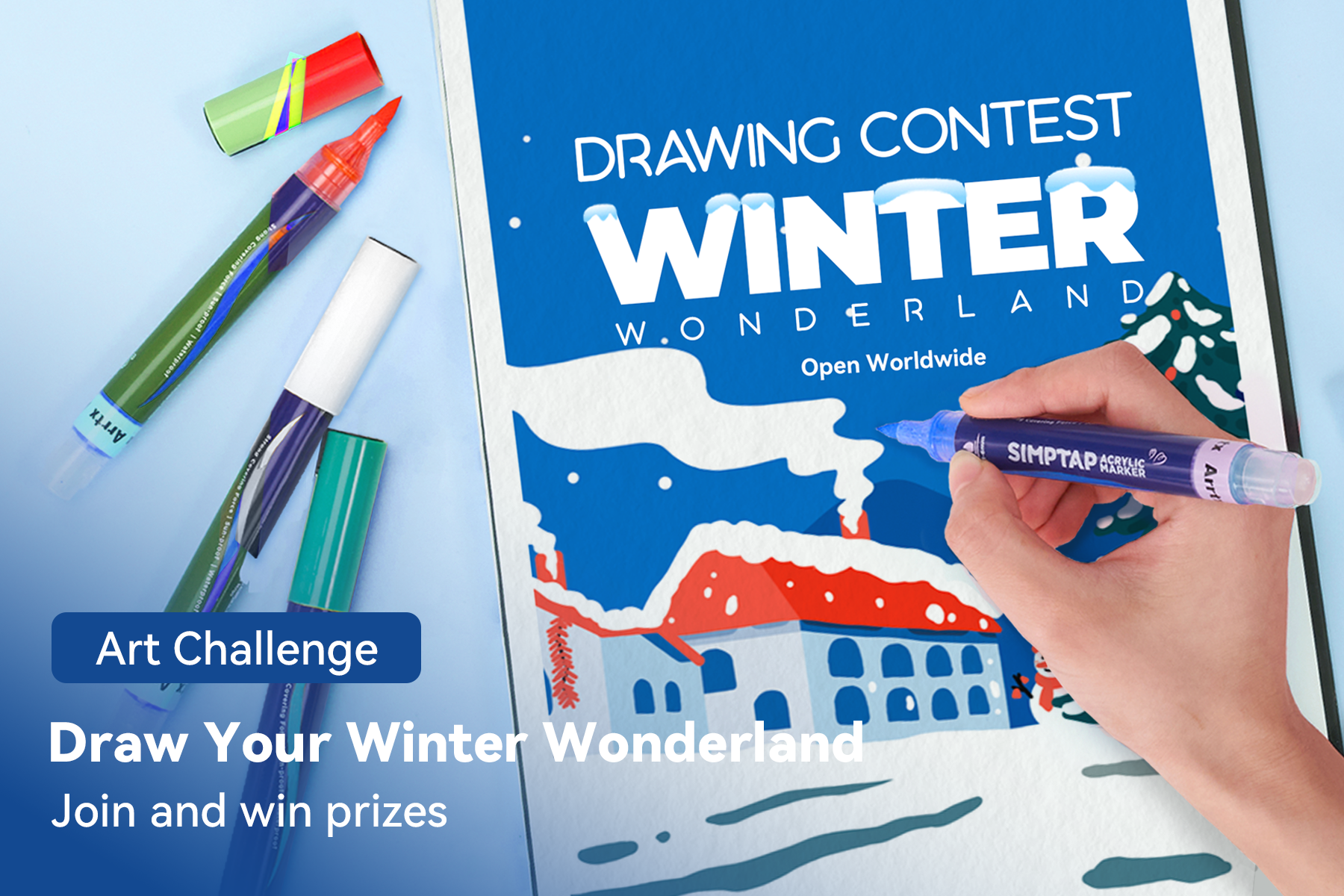 Spot sur notre concours de dessin au pays des merveilles hivernales