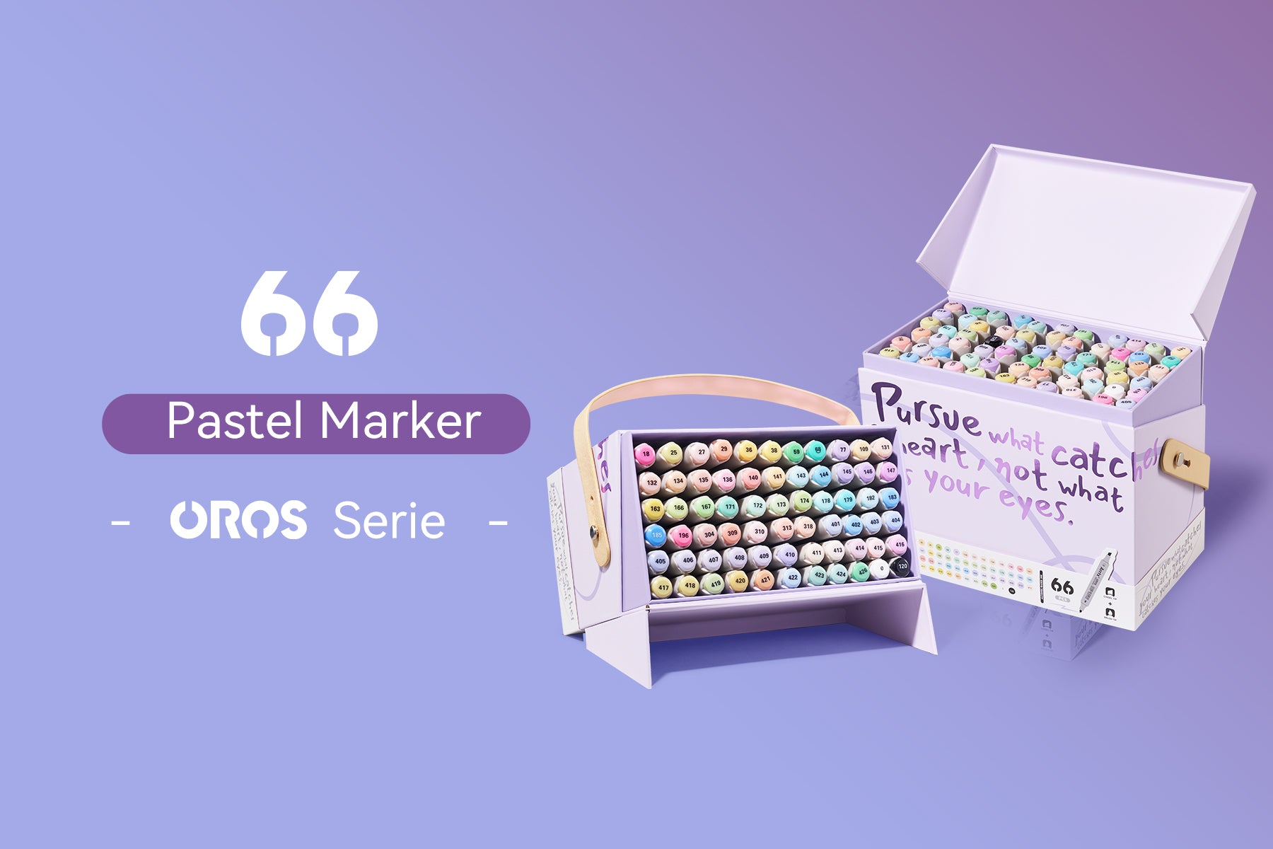 Nouvelle combinaison de couleurs pastel-Arrtx OROS 66 marqueurs de couleurs pastel 