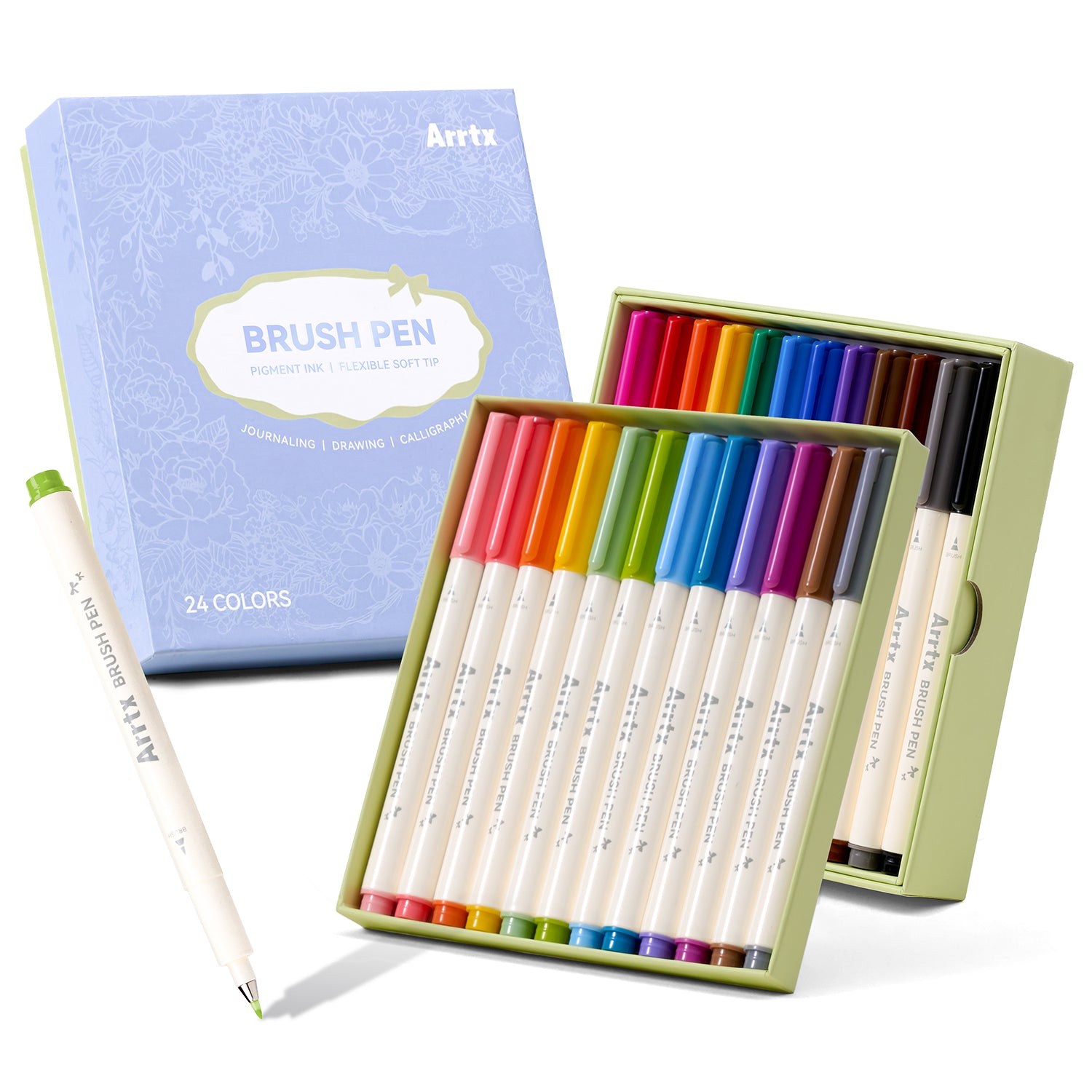 ARRTX 24 Colors Brush Pens Set