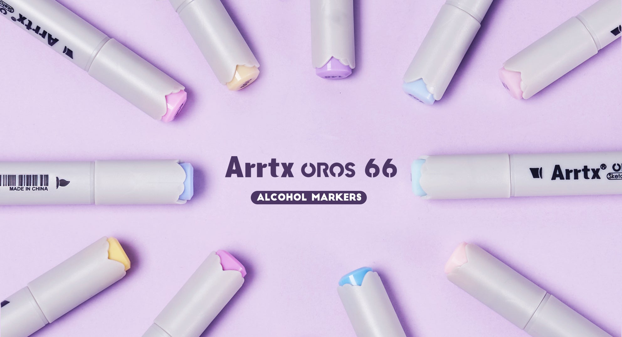 Arrtx Pastel Markers Oros 66 Colors, Oros Dual Tip(Brush & Chisel) Sketch  Art Markers for Artist Adult Alcohol Markers for Sketching, Coloring