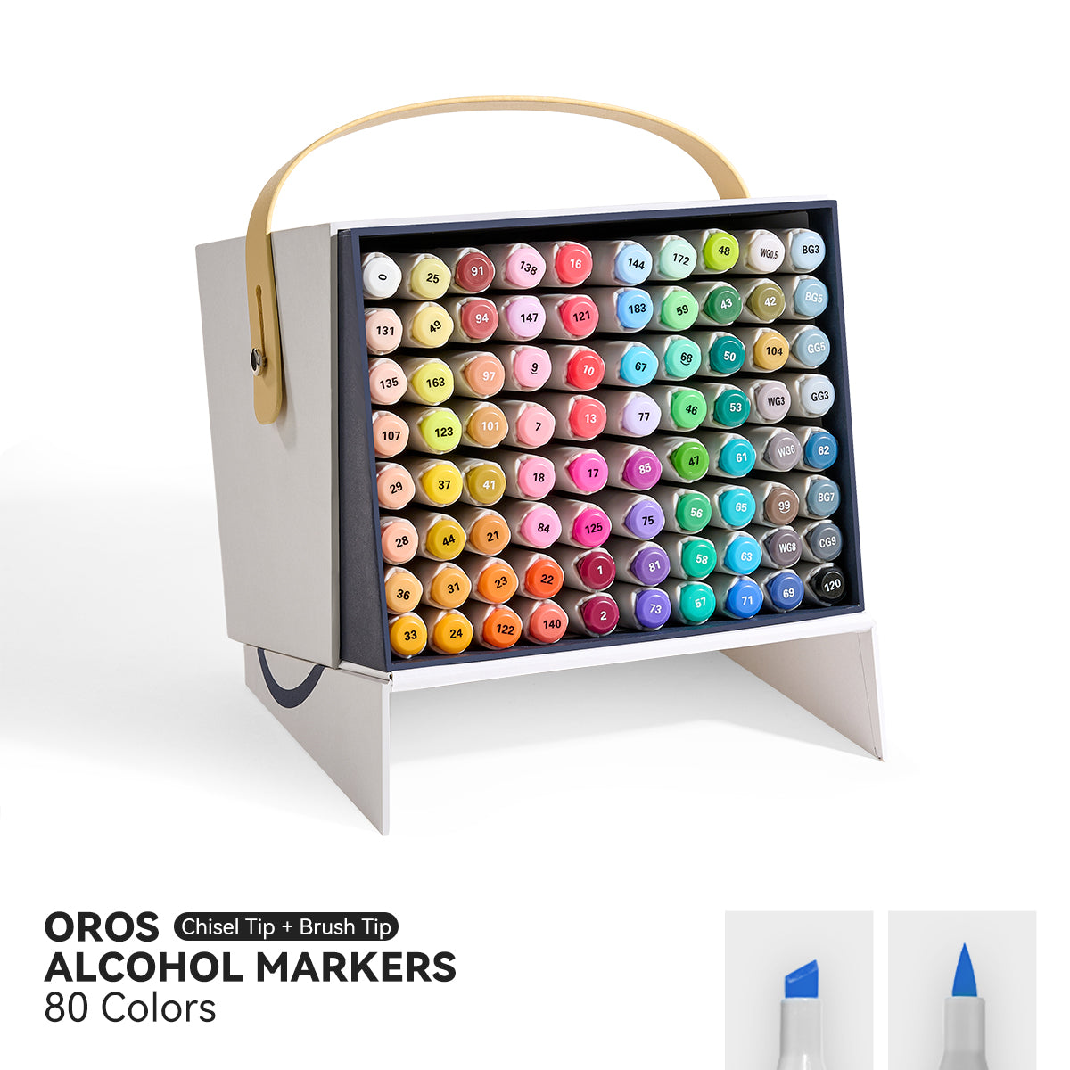 Arrtx OROS 80 Farben Alkoholmarker Farbstift-Set