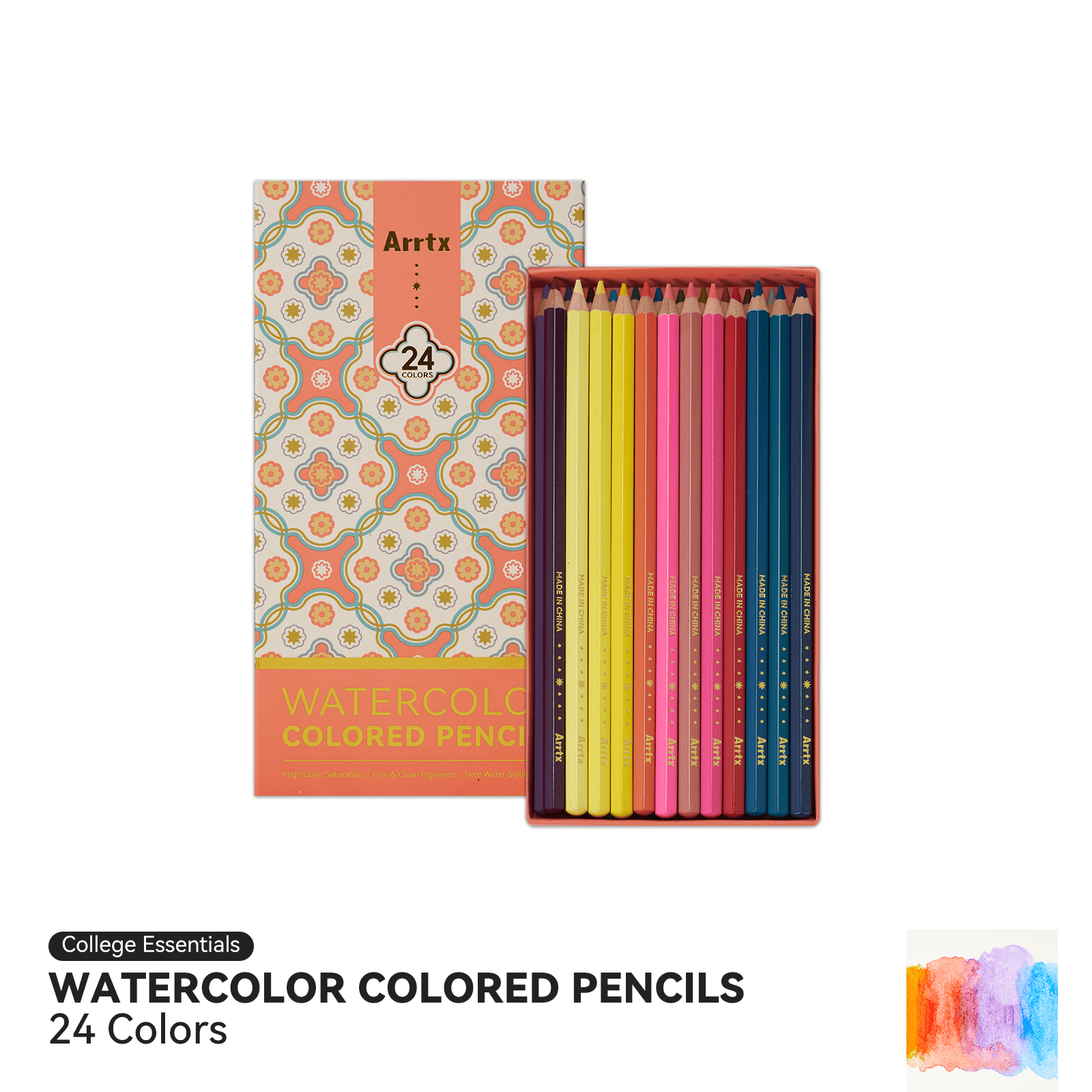 Arrtx Watercolor Pencils Set Premium Art Supplies Colored Pencils