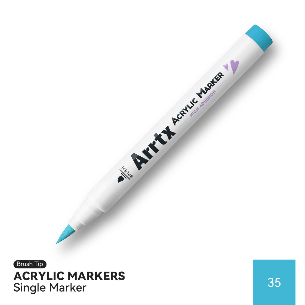 Arrtx Acrylic Paint Pens 62PCS, Brush Tip and Fine Tip (Dual Tip), Paint  Markers for Rock Painting, Water Based Acrylic Painting Supplies for Fabric