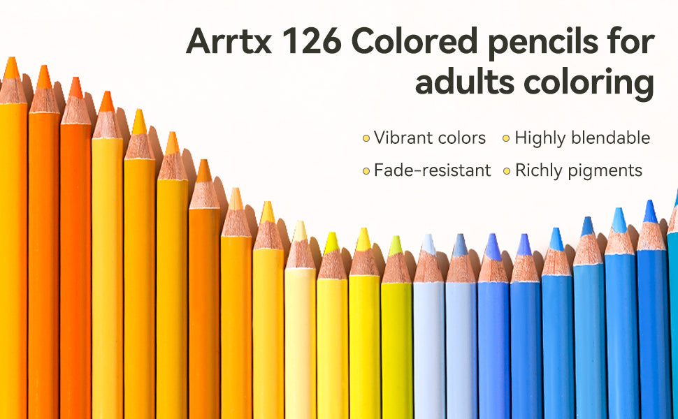  Arrtx 126 Colored Pencil Set Soft Core Coloring Pencils for Adult  Color Drawing Blending Shading Sketching, Coloring Pencils Art Supplies for  Artists Adults Beginners : Arts, Crafts & Sewing