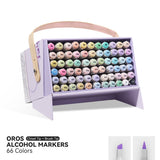 OROS 66 Alcohol Markers Pastel Colors Paint Markers Dual Tip