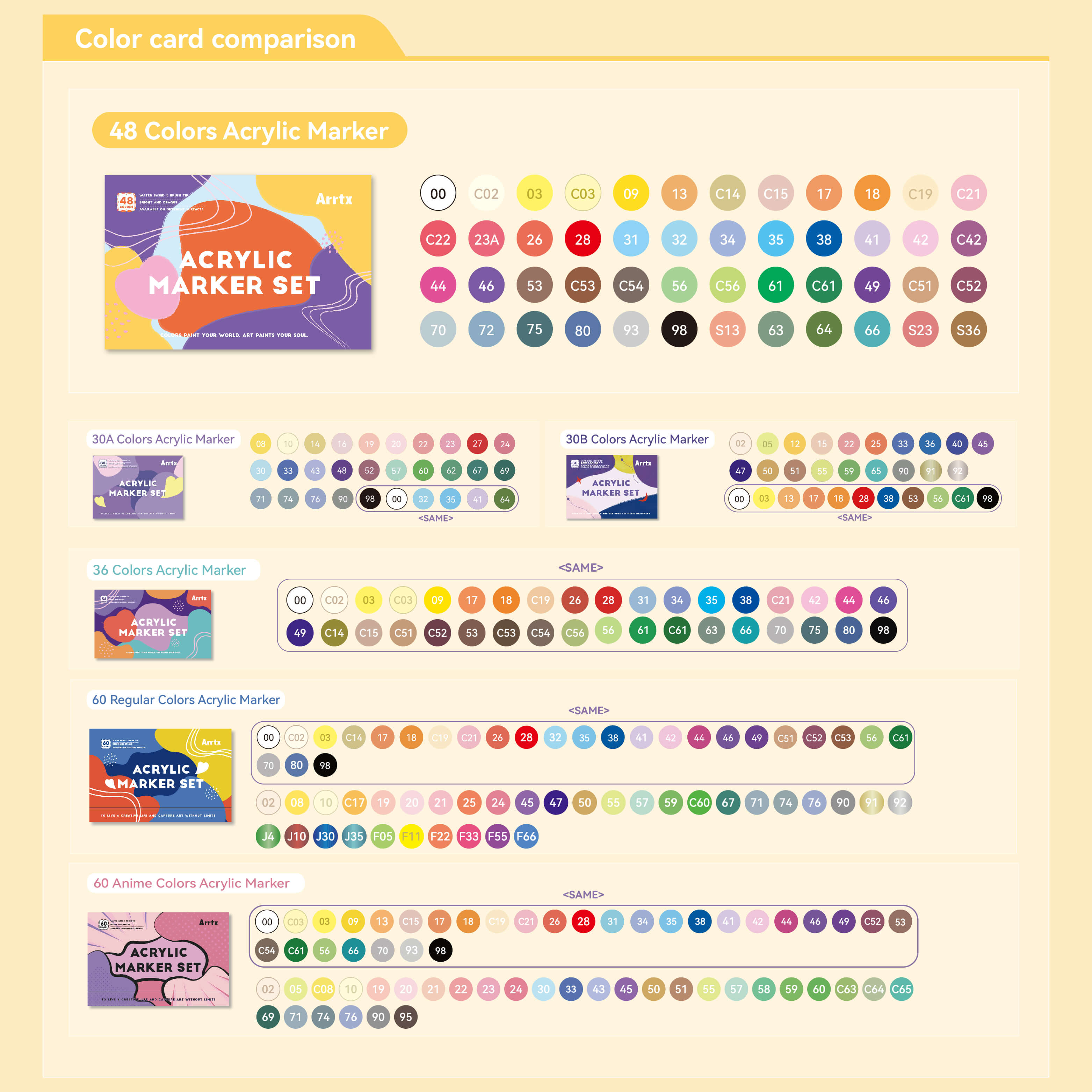Acedint Color Code Arrtx Colors System