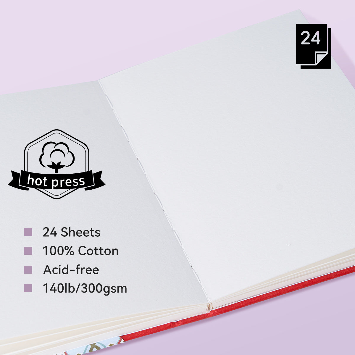 A5 Watercolor Painting Pad - 50 Sheets Paper Journal For Artists, Kids & Adults