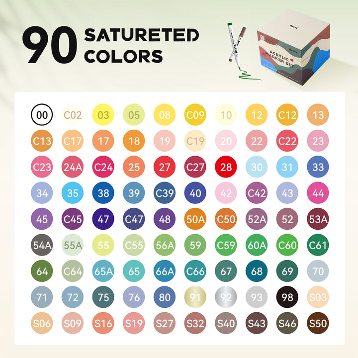 Arrtx Paint Markers, Pencils, Pastels, Papers, Art Supplies