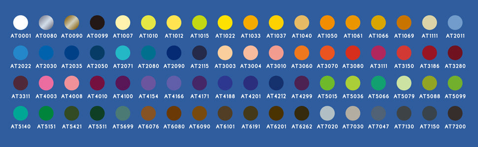 Tableau d'échantillons de crayons de couleur Arrtx 72 -  France