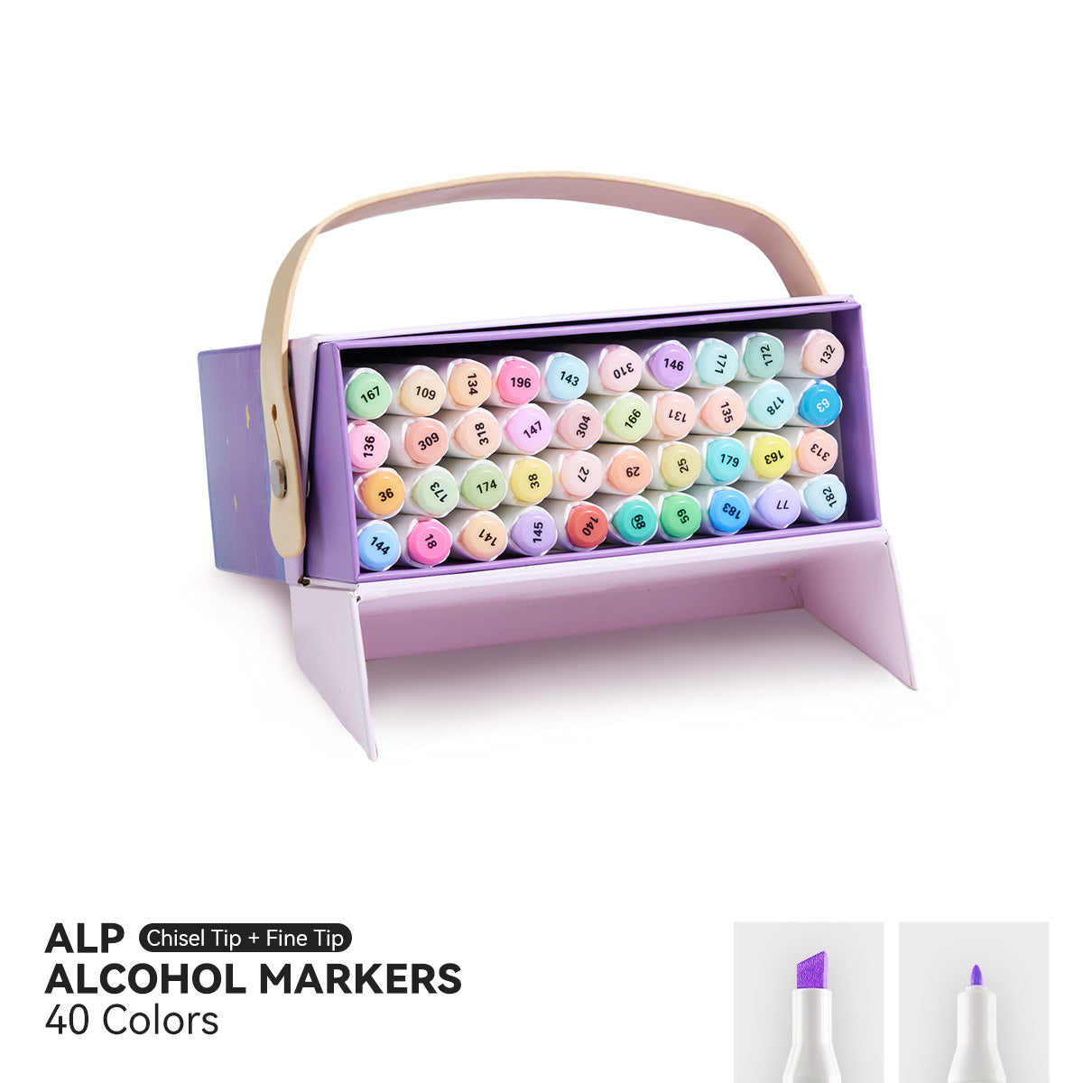 Arrtx ALP Pastel Color, 40 цветов, спиртовые маркеры