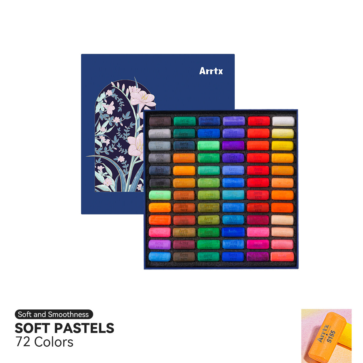 Arrtx 72-Farben-Set mit weichen Pastellkreiden, hochwertige Farben