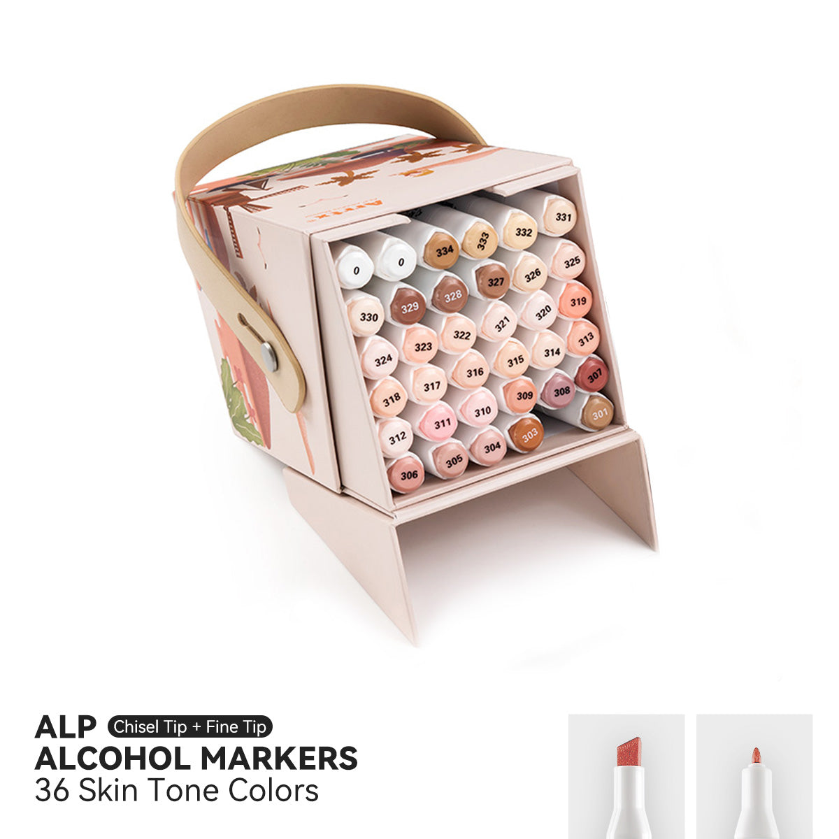 Arrtx ALP 36 Skin Tone Colors Alcohol Paint Markers