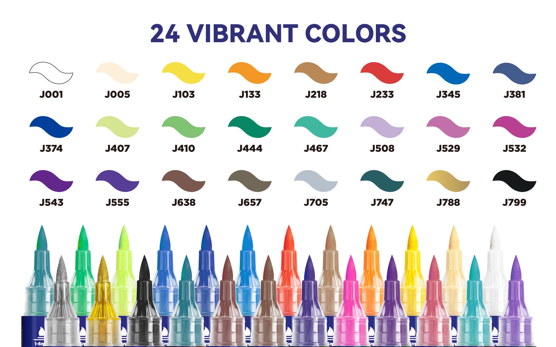 Arrtx 24 Colors Simptap Acrylic Marker Top Valve Action Markers Brush –  ArrtxArt