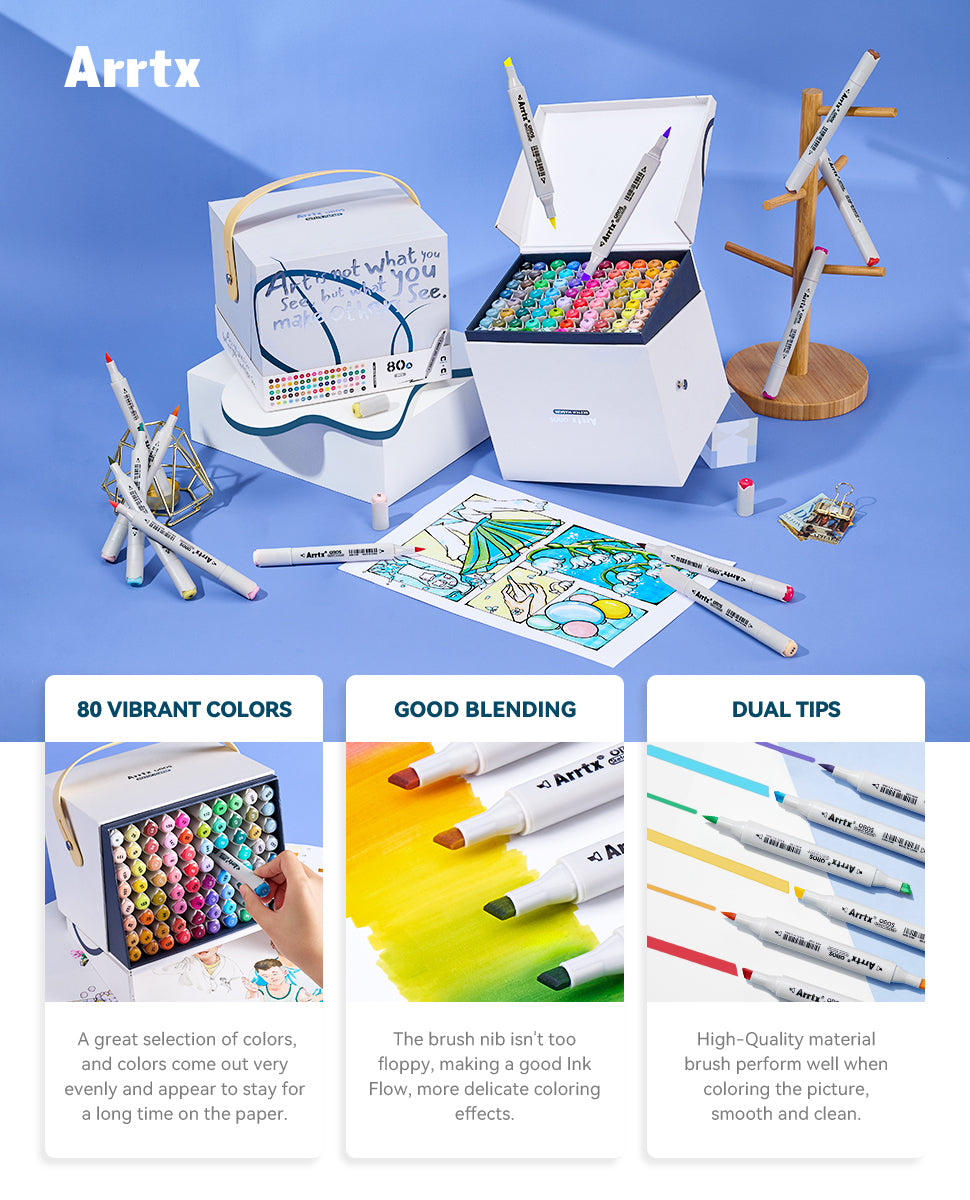 Arrtx Oros 80 Colors Alcohol Markers Arrtxart