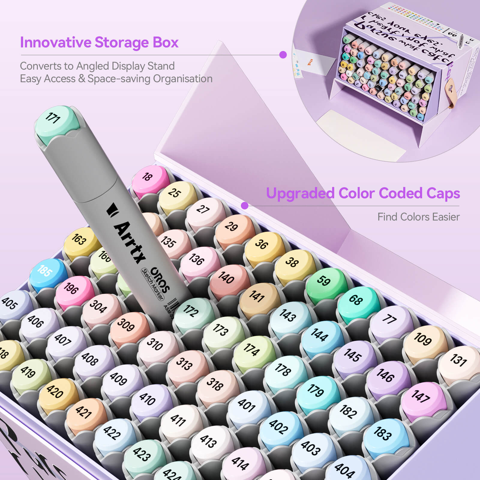 Arrtx OROS 66 Alcohol Markers Pastel Colors Paint Markers Dual Tip