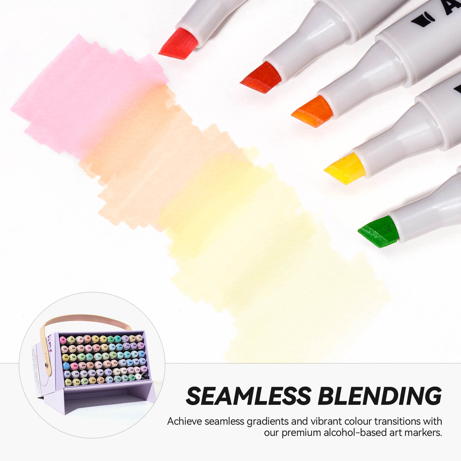 Arrtx OROS 66 Alcohol Markers Pastel Colors Paint Markers Dual Tip