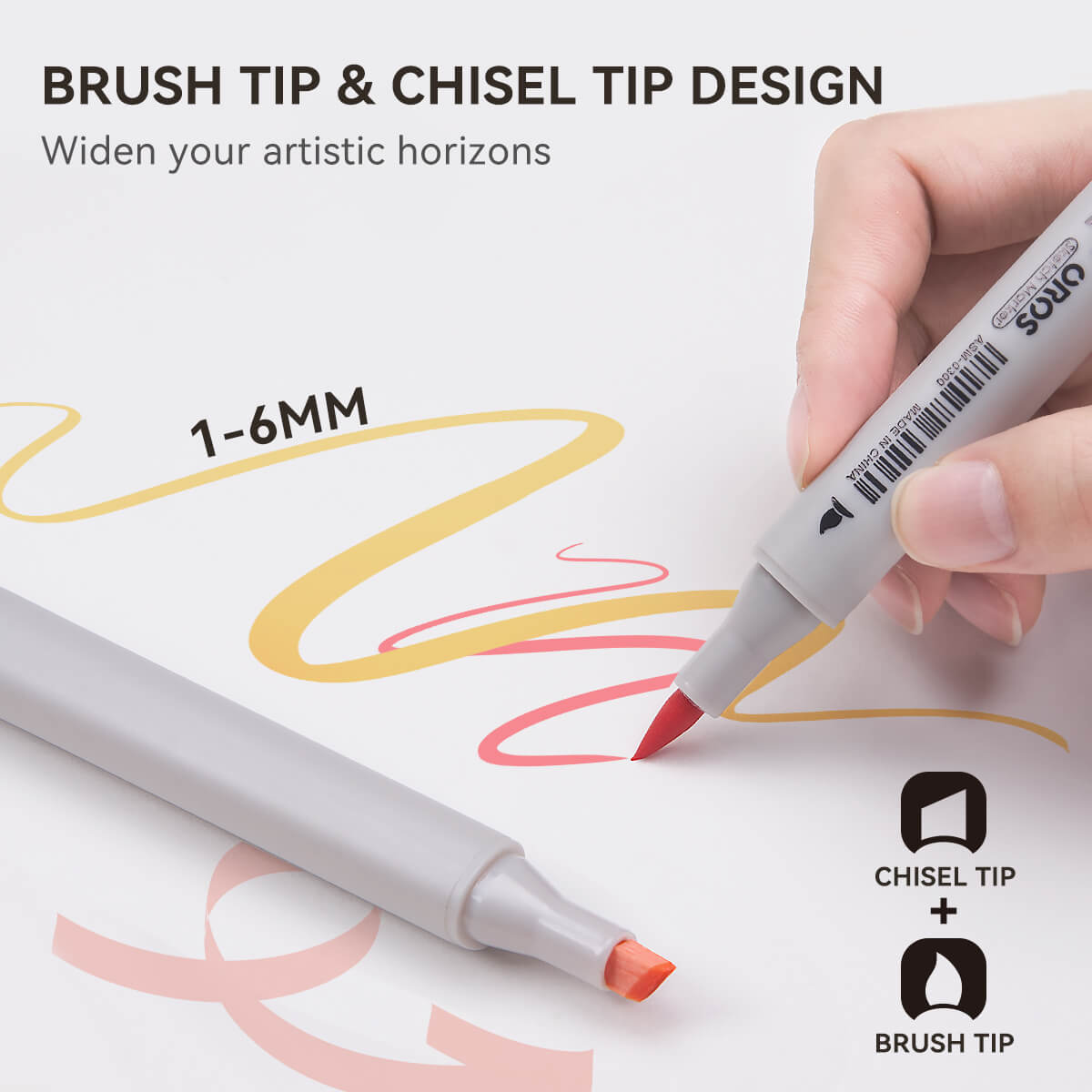 Arrtx OROS 48 Skin Tone Colors Alcohol Markers Paint Pen Set