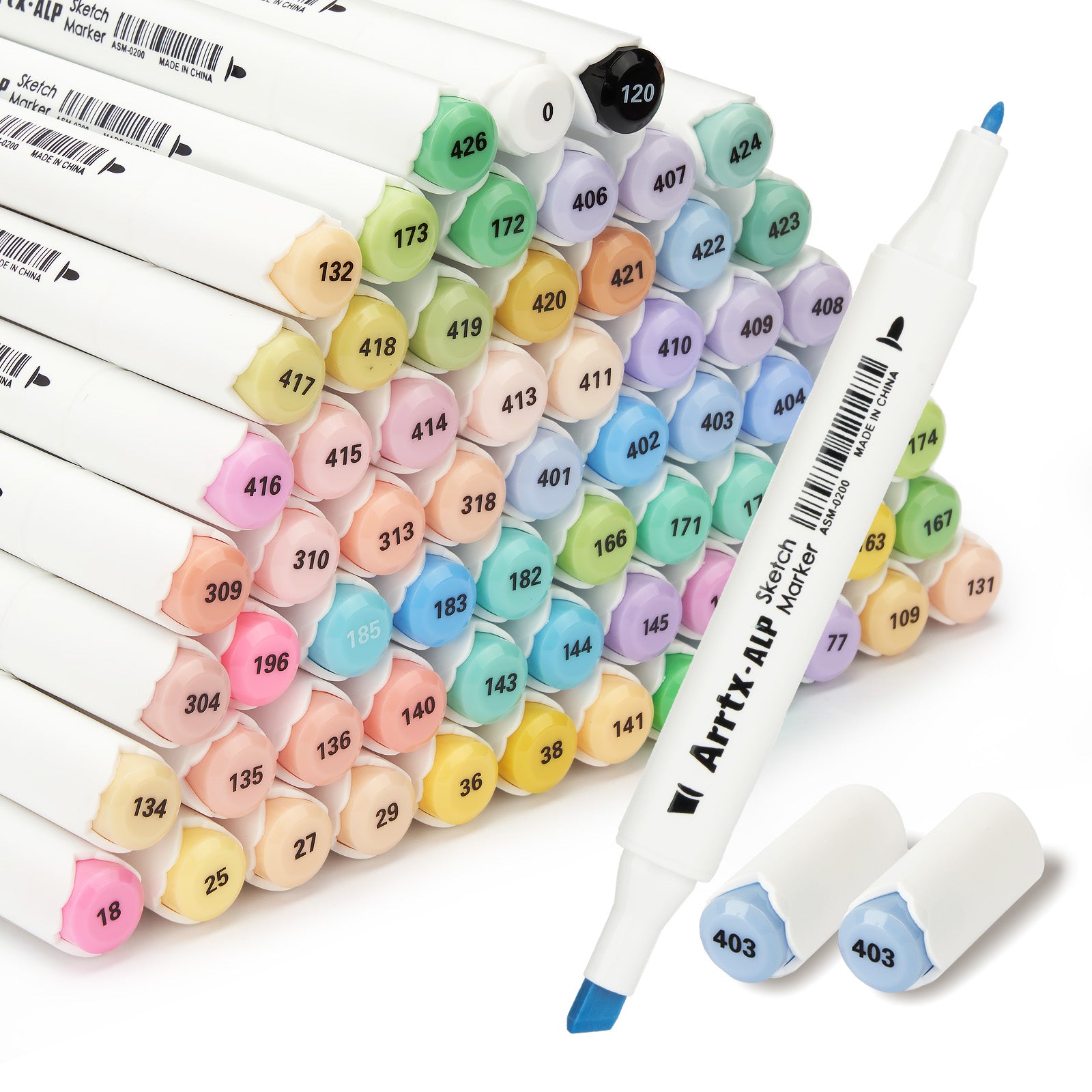 Arrtx ALP 66 Alcohol Markers Pastel Colors Paint Markers Dual Tip