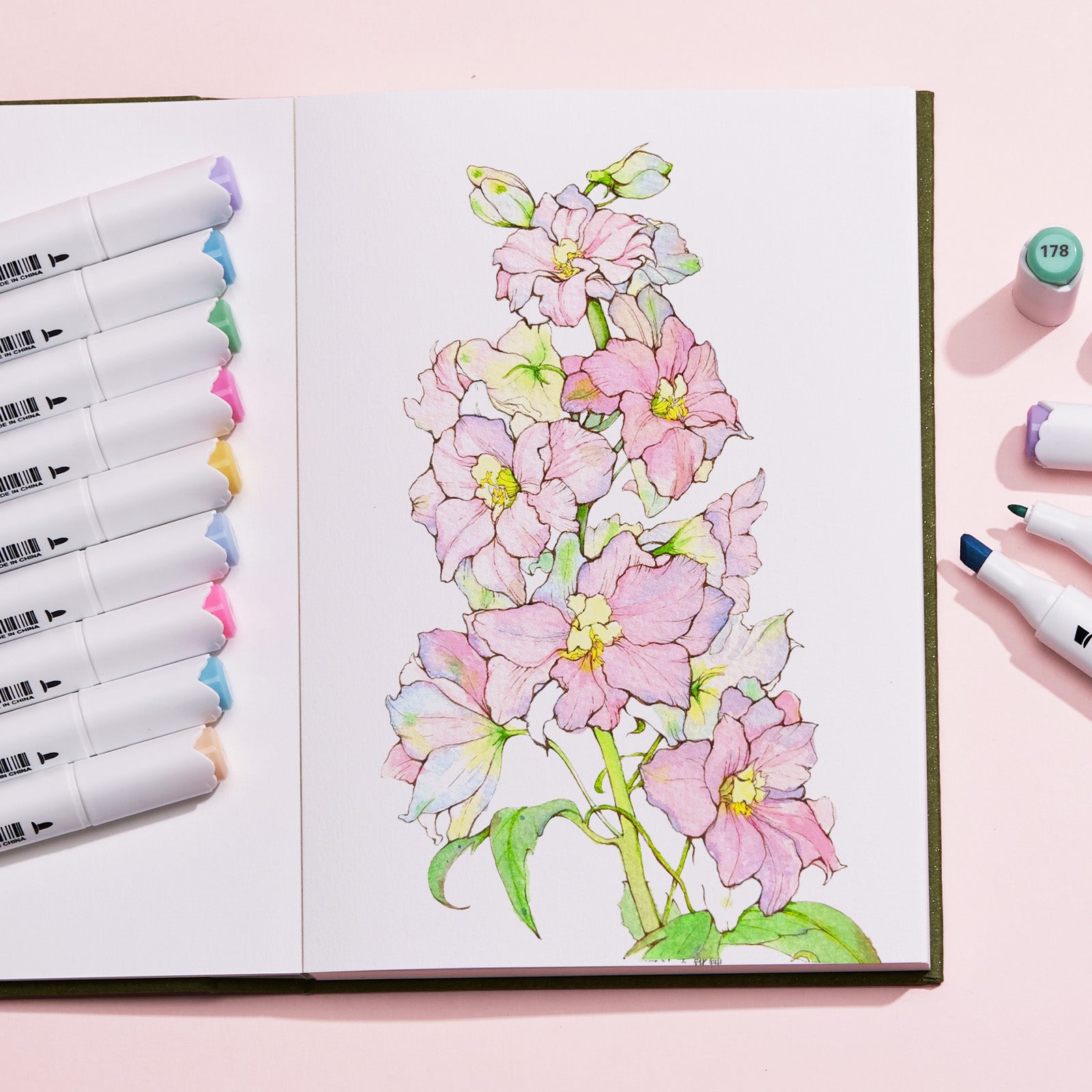 Arrtx ALP 66 Alcohol Markers Pastel Colors Paint Markers Dual Tip