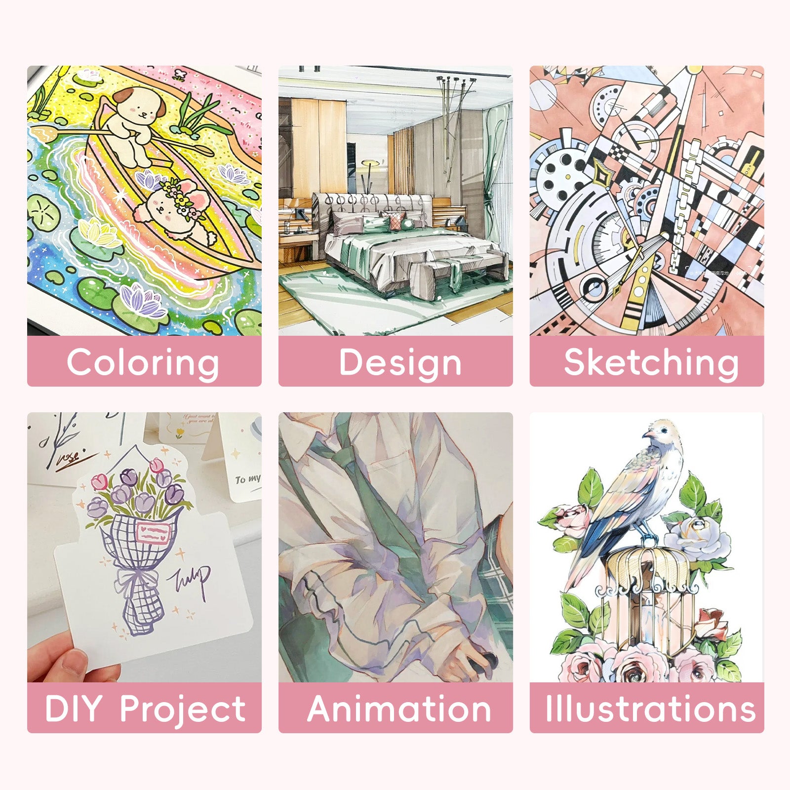 Arrtx ALP 66 Alcohol Markers Pastel Colors Paint Markers Dual Tip