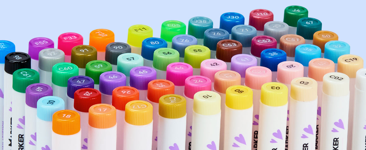 Color 60adeb Arrtx 60A Colors Acrylic Paint Markers Brush Tip Art Supplies