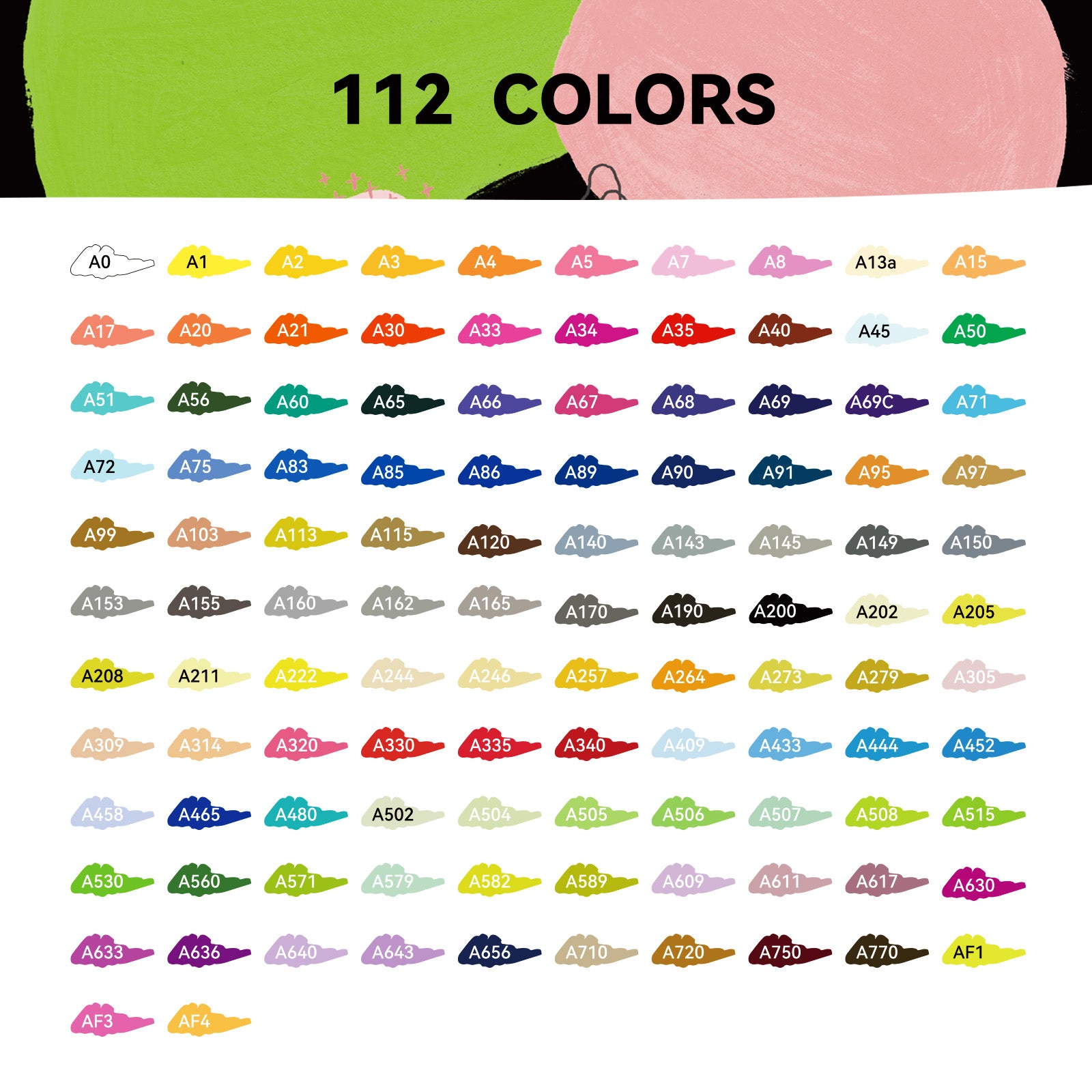 Arrtx 112 Colors Acrylic Paint Markers Dual Tip Paint Pens