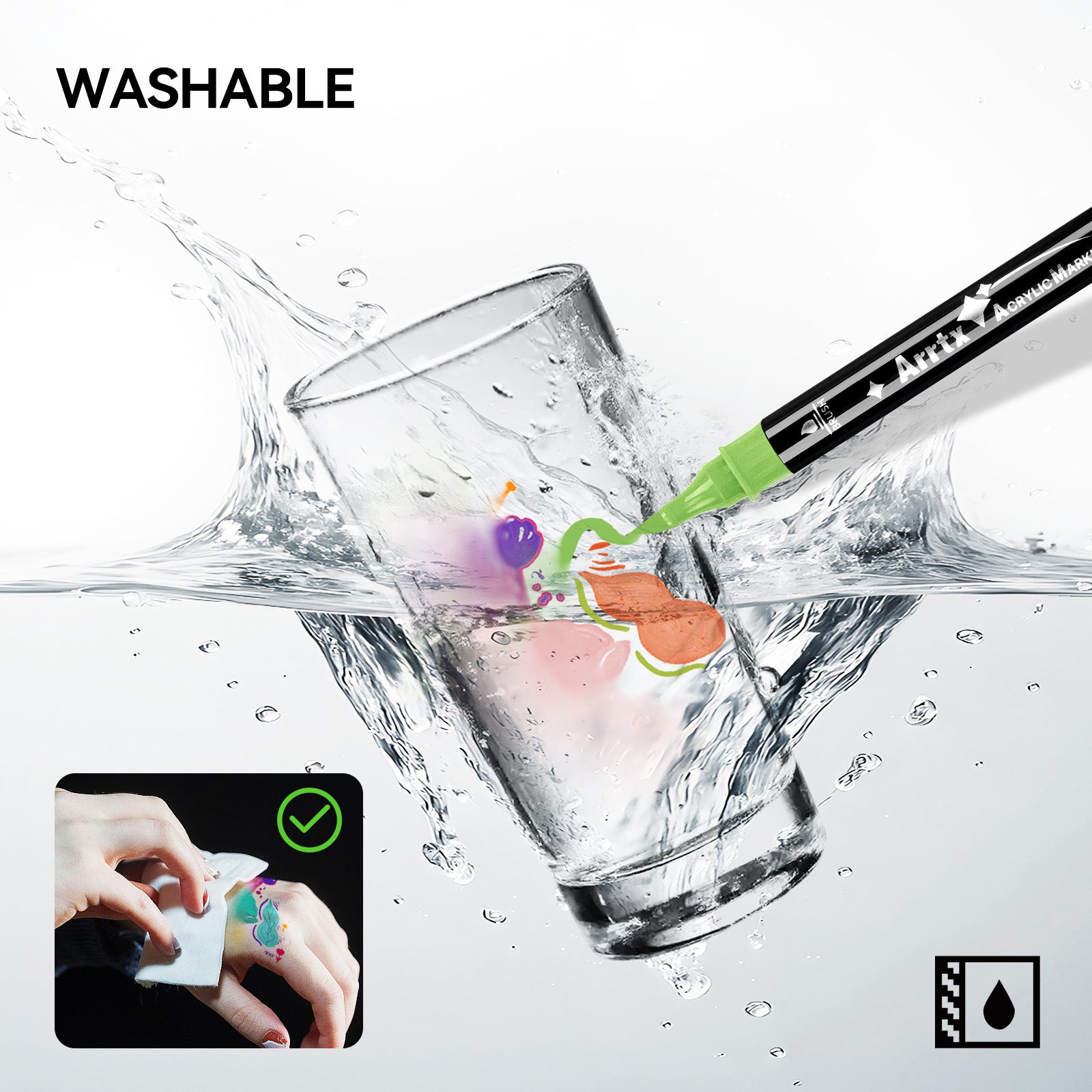 Arrtx 112 Colors Acrylic Paint Markers Dual Tip Paint Pens