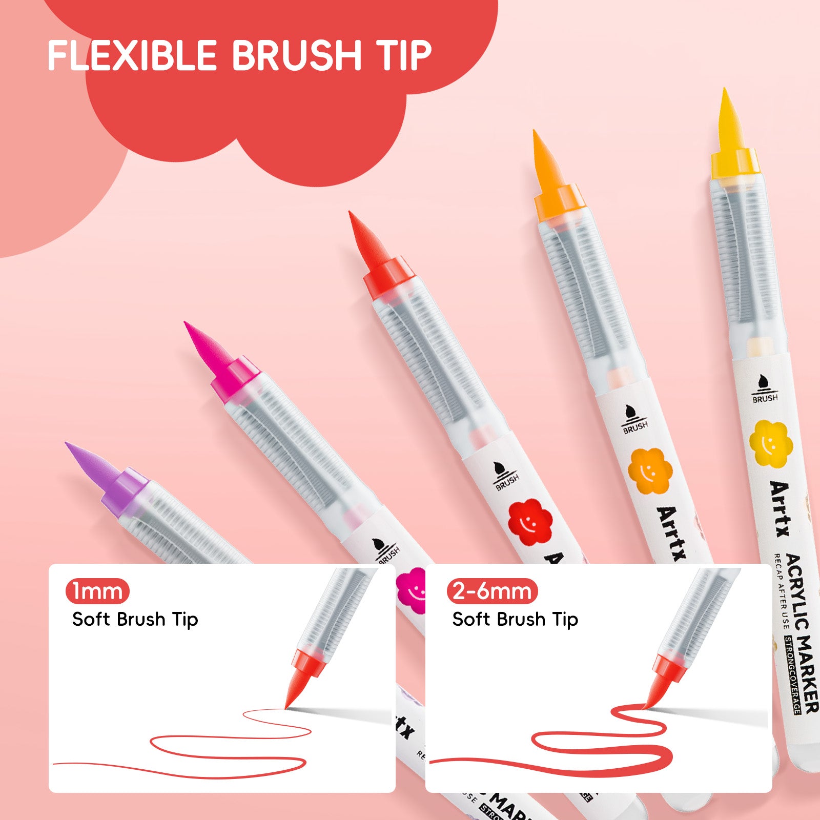 Arrtx 60 Colors Acrylic Markers Automatic Ink Control Direct Liquid Ink