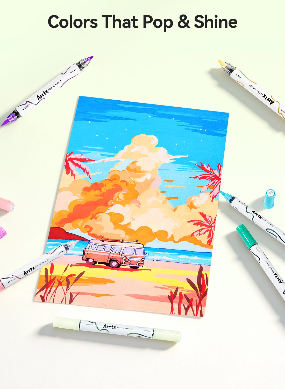 Arrtx 66 Colors Acrylic Paint Pens
