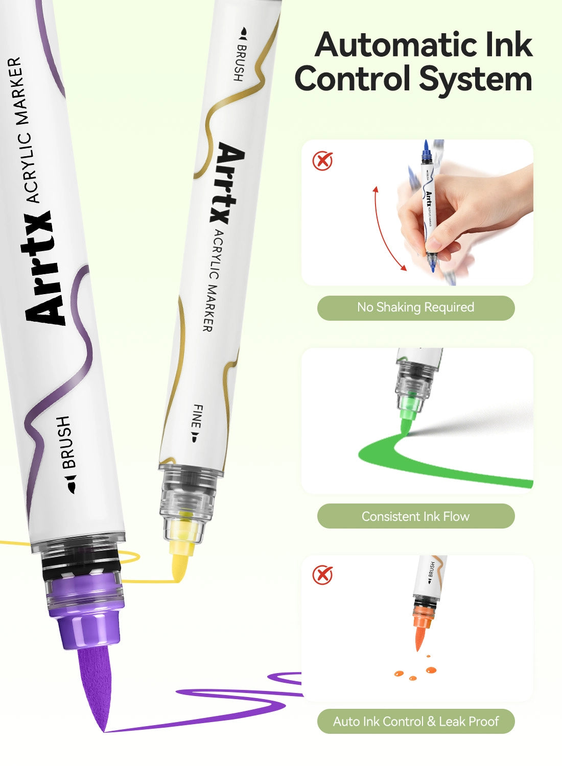 Arrtx 66 Colors Acrylic Paint Pens