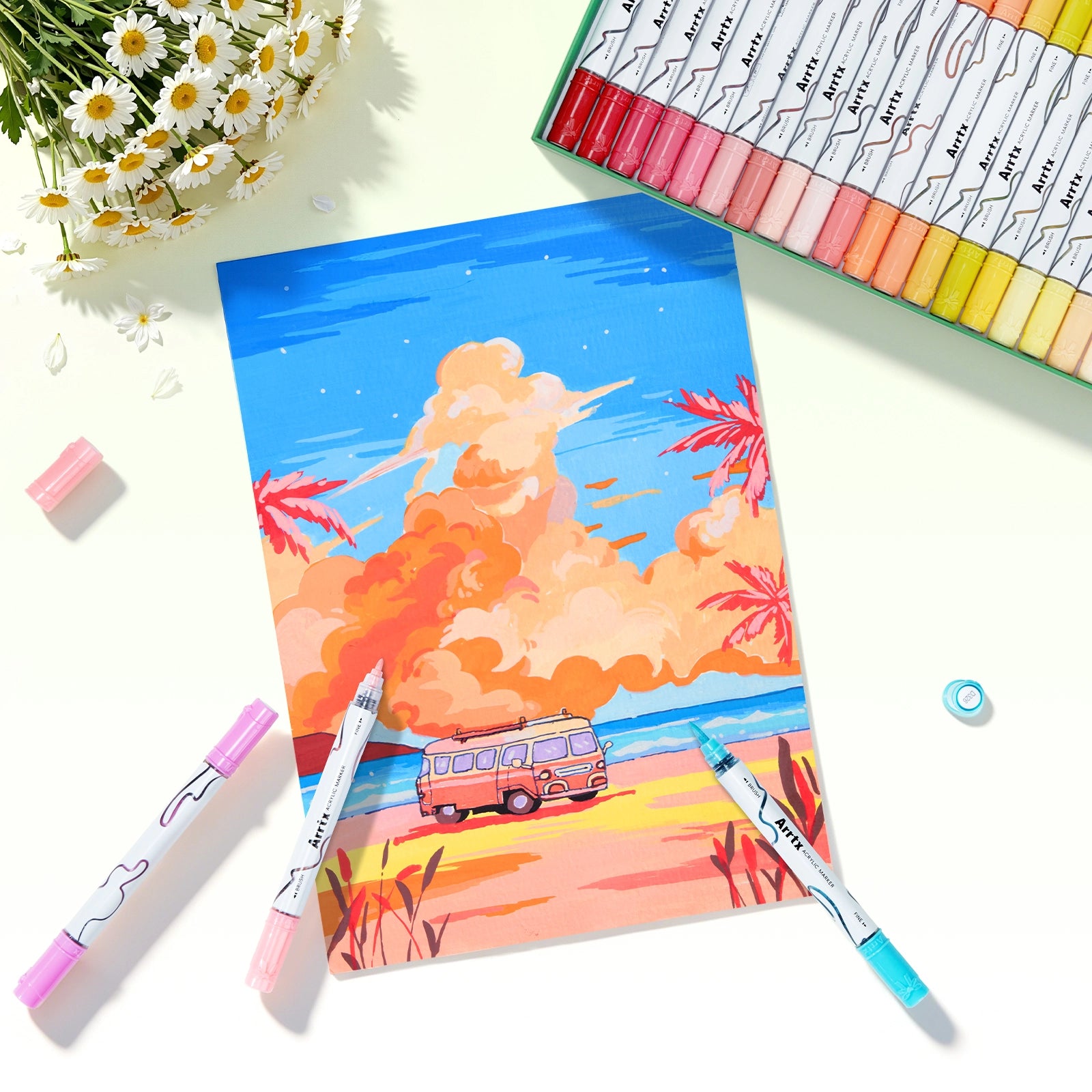 Arrtx 66 Colors Acrylic Paint Pens