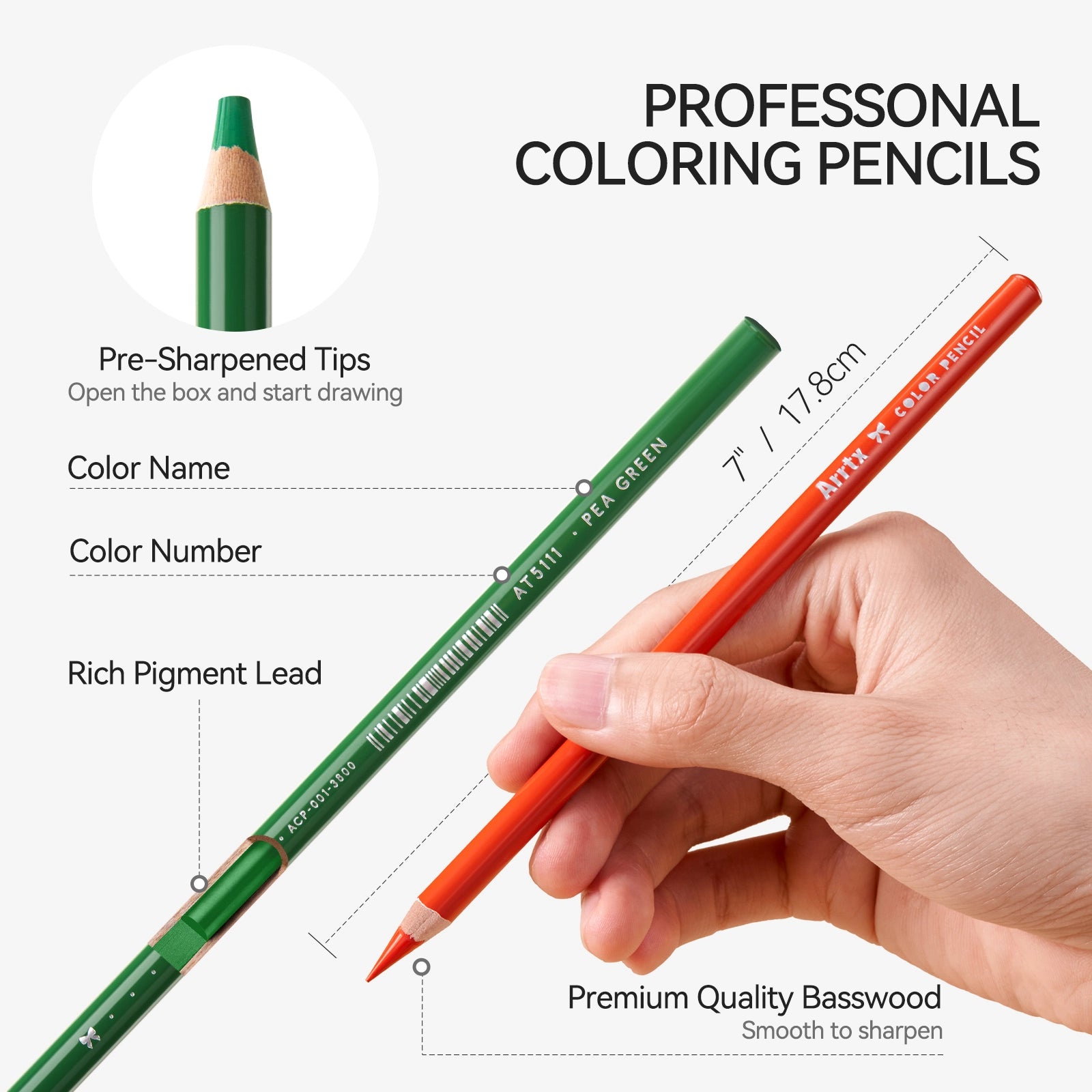 ARRTX 126 Colored Pencils Artist Grade New Edition (2026)