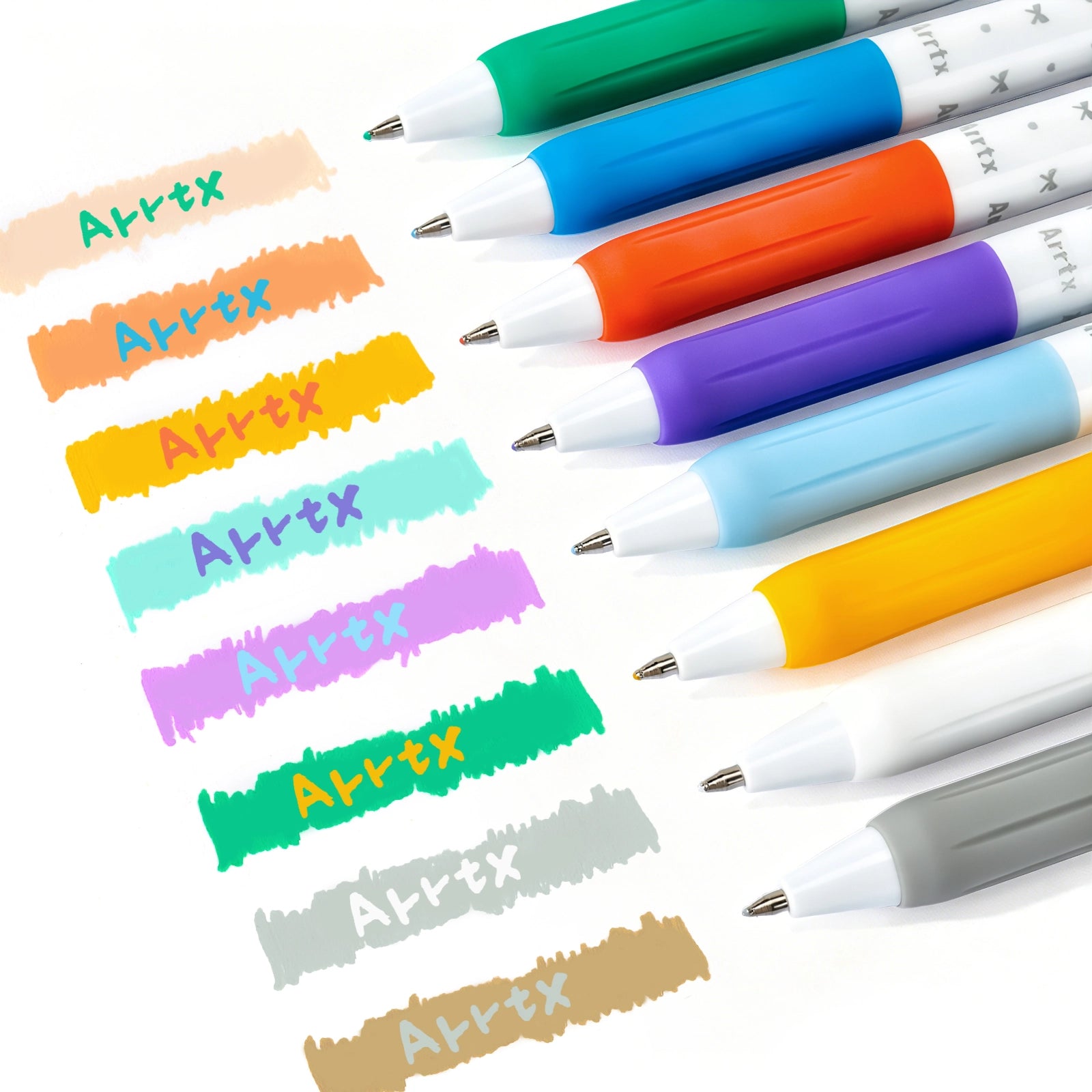 ARRTX 24 Colors Set Acrylic Gel Pens 0.7mm Bullet Tip Single Tip