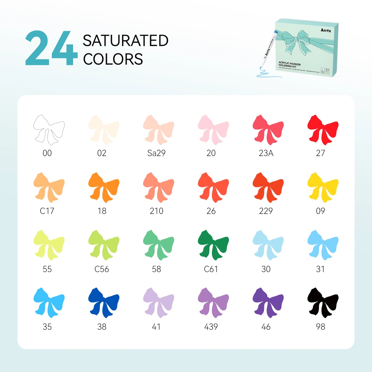 ARRTX Beginner's Painting Set:  Acrylic Marker Set