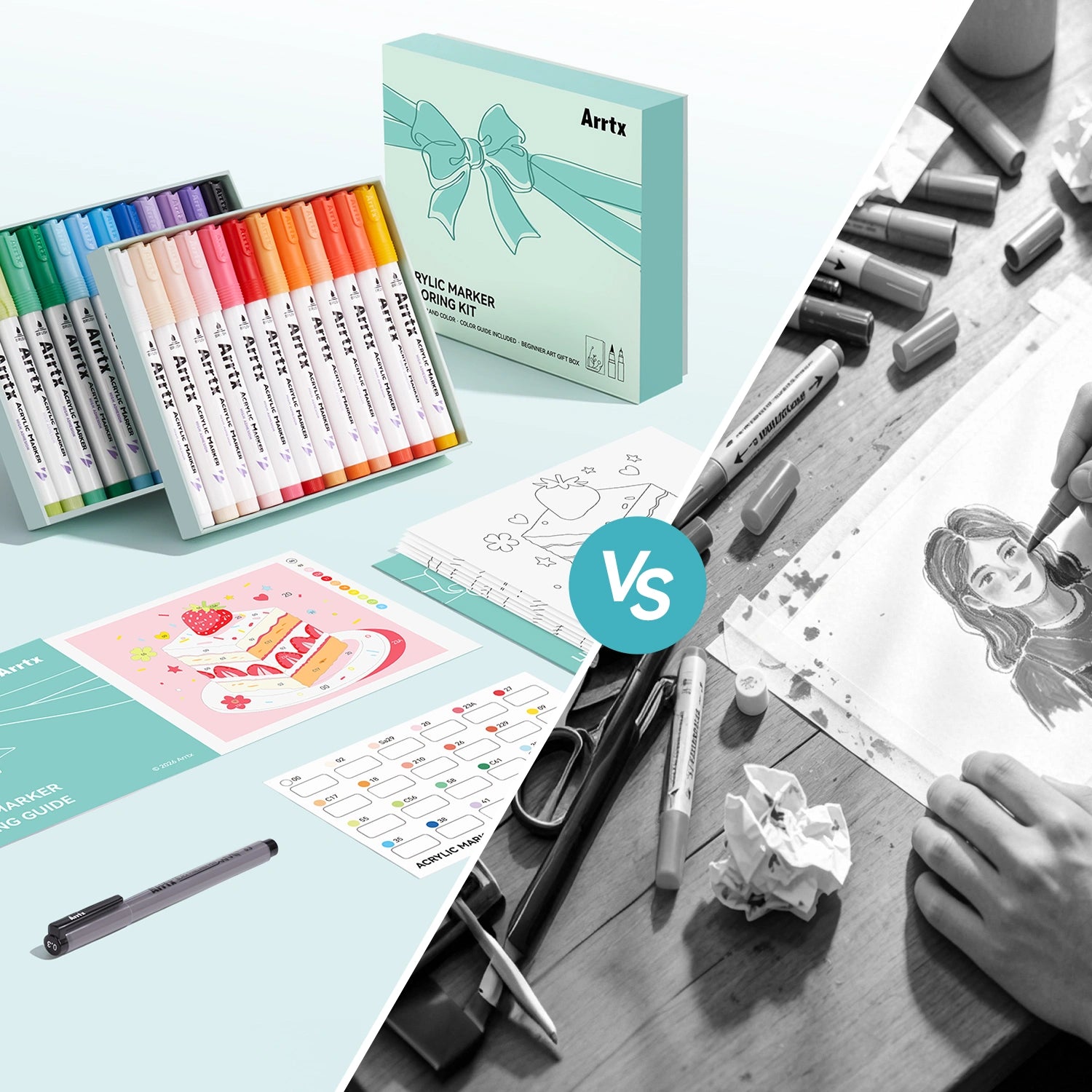 ARRTX Beginner's Painting Set:  Acrylic Marker Set