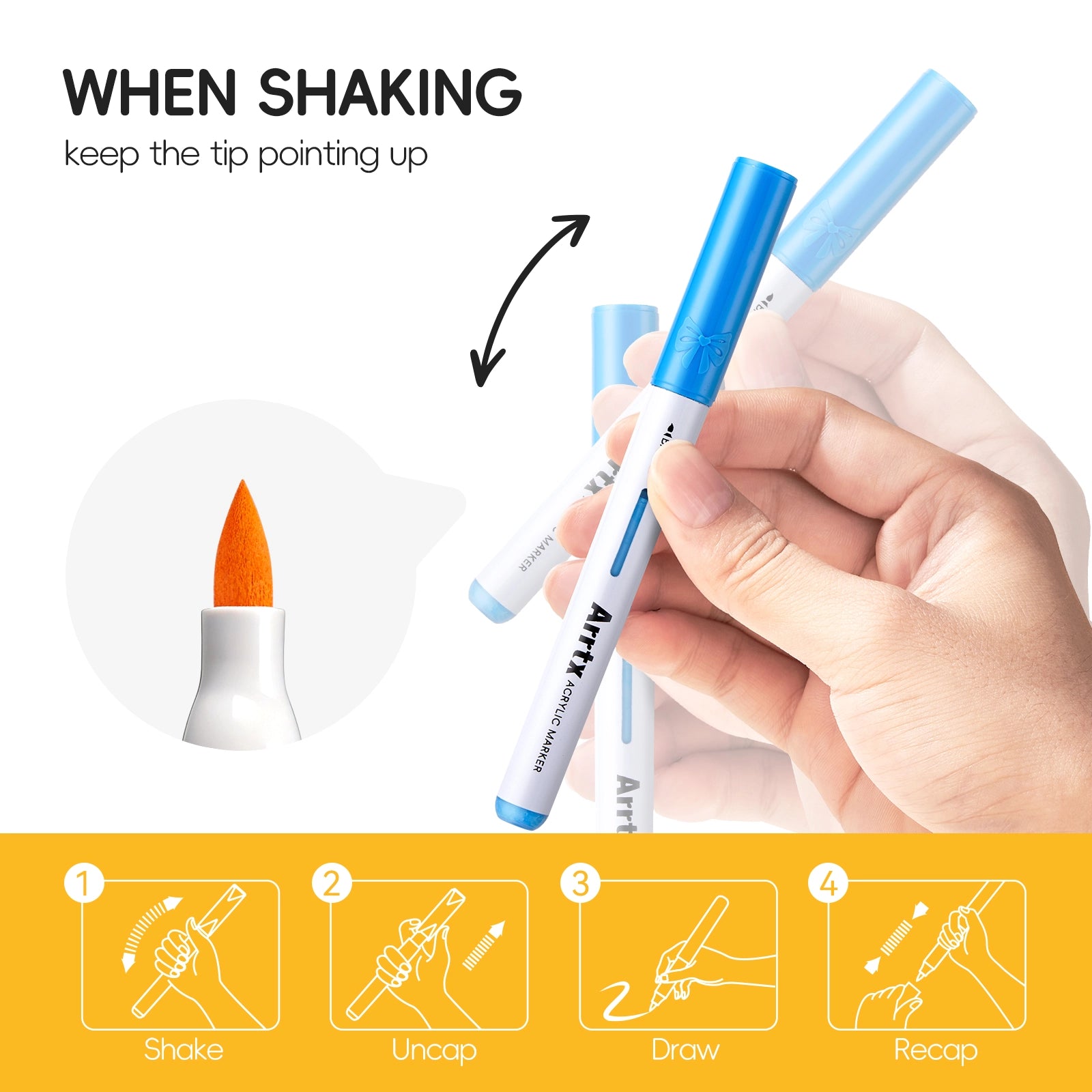 ARRTX 30 Colors Dopamine Acrylic Paint Markers