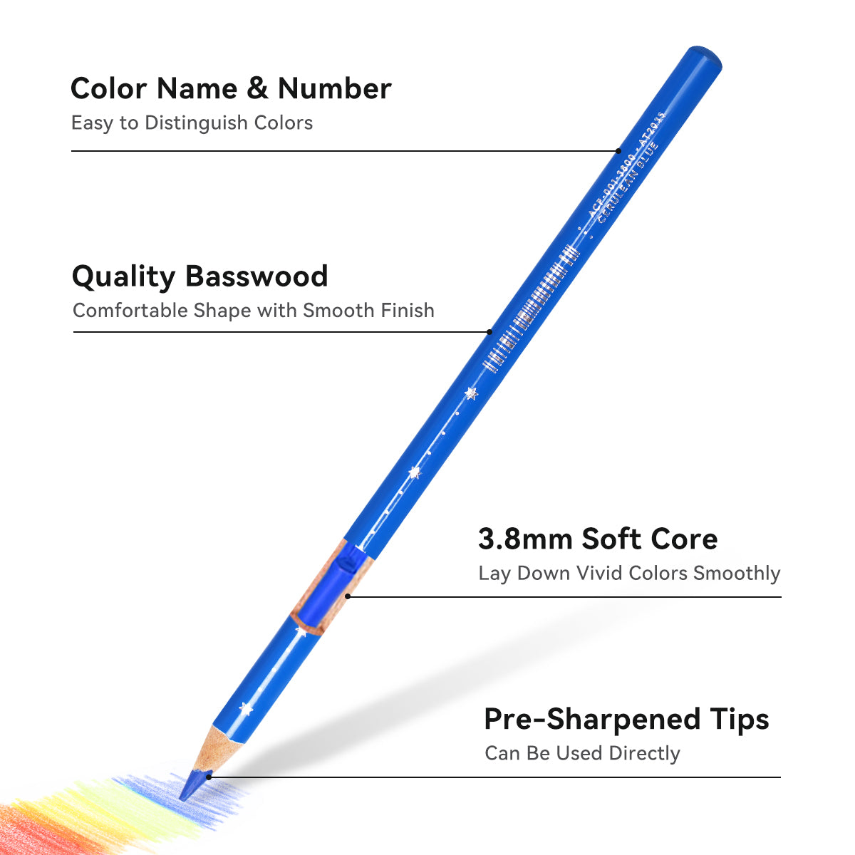 Arrtx 72 Colored Pencils Artist Grade Drawing Pencils