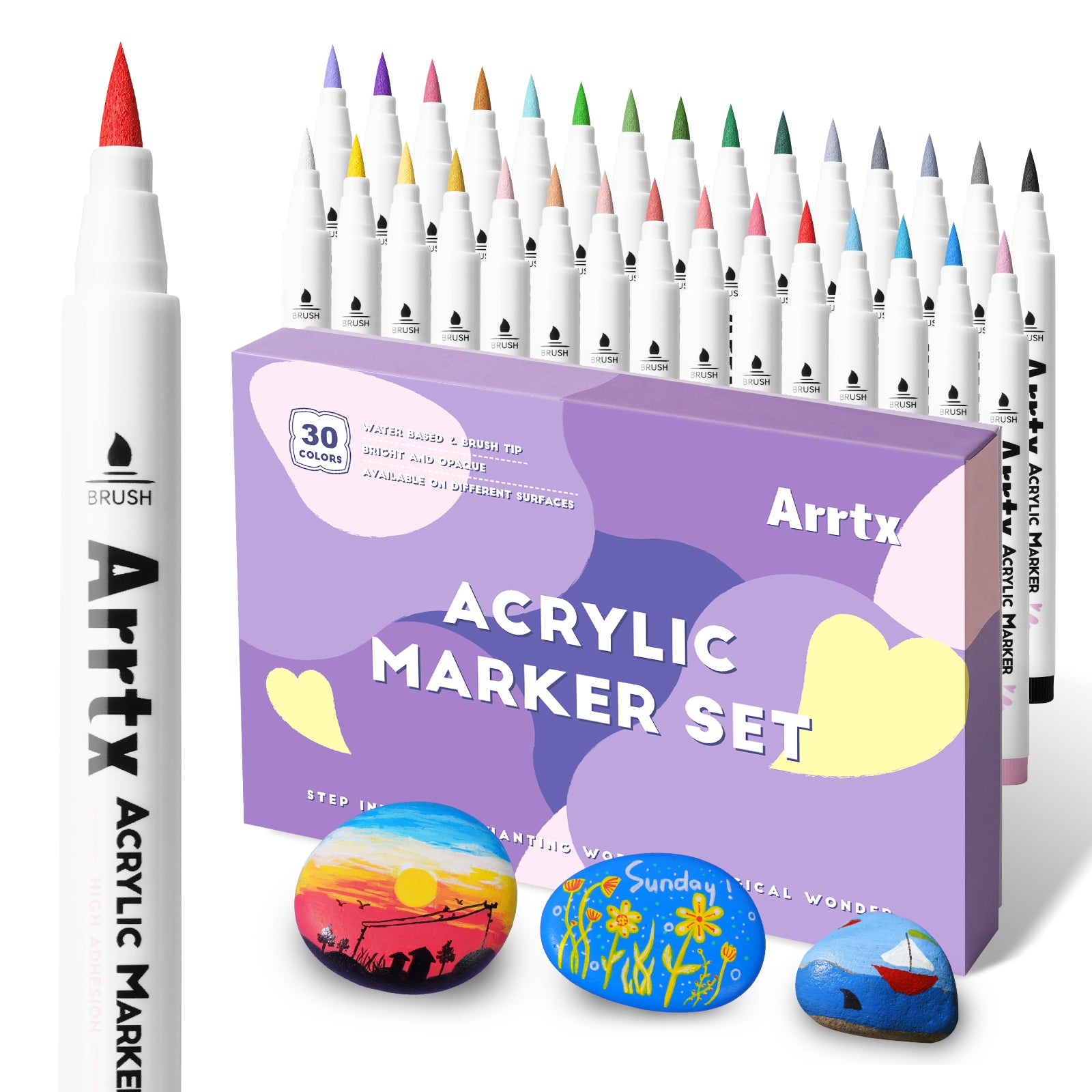 Arrtx 30 Colors Acrylic Paint Pens - 30A