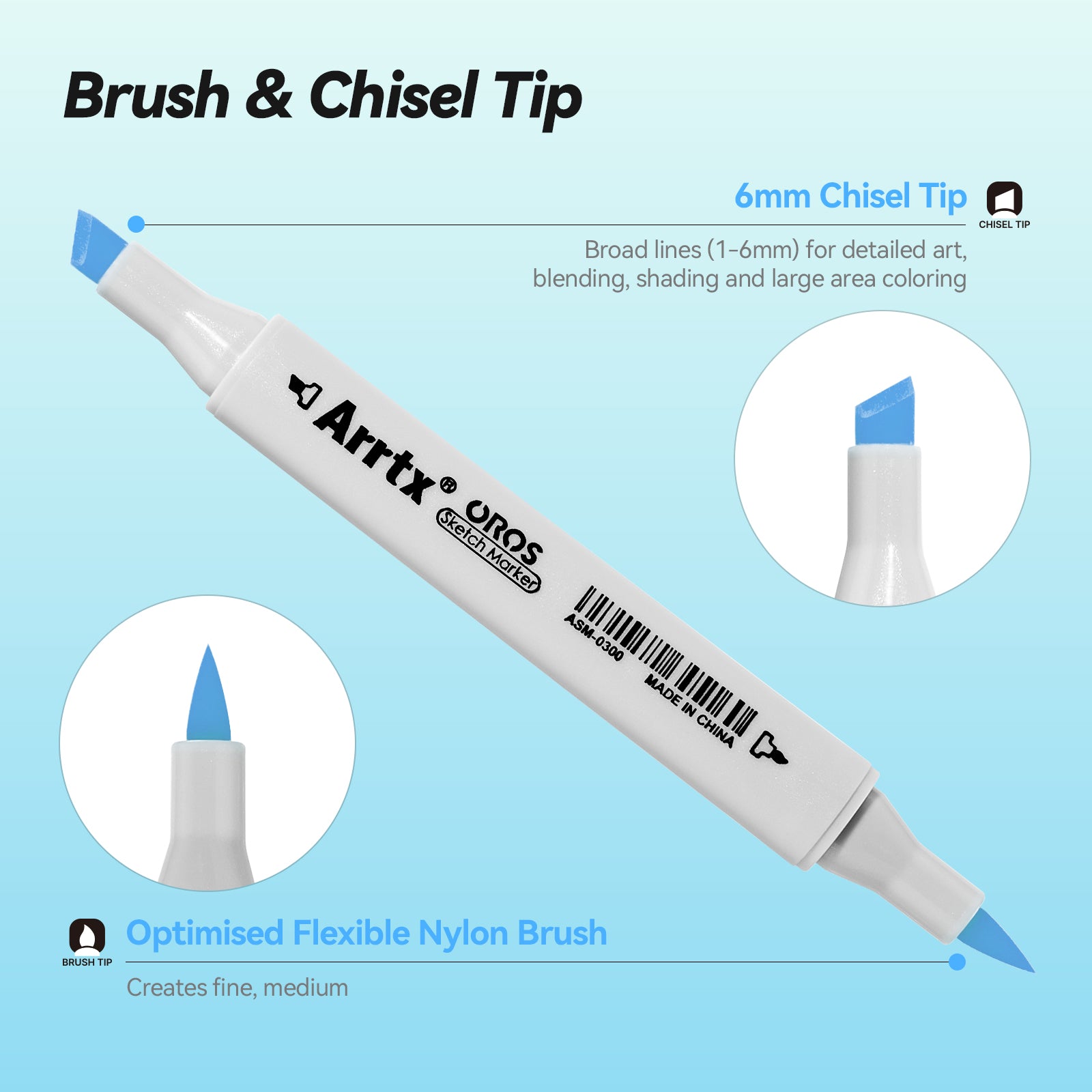 Arrtx OROS 80 Alcohol Markers Paint Markers Dual Tip