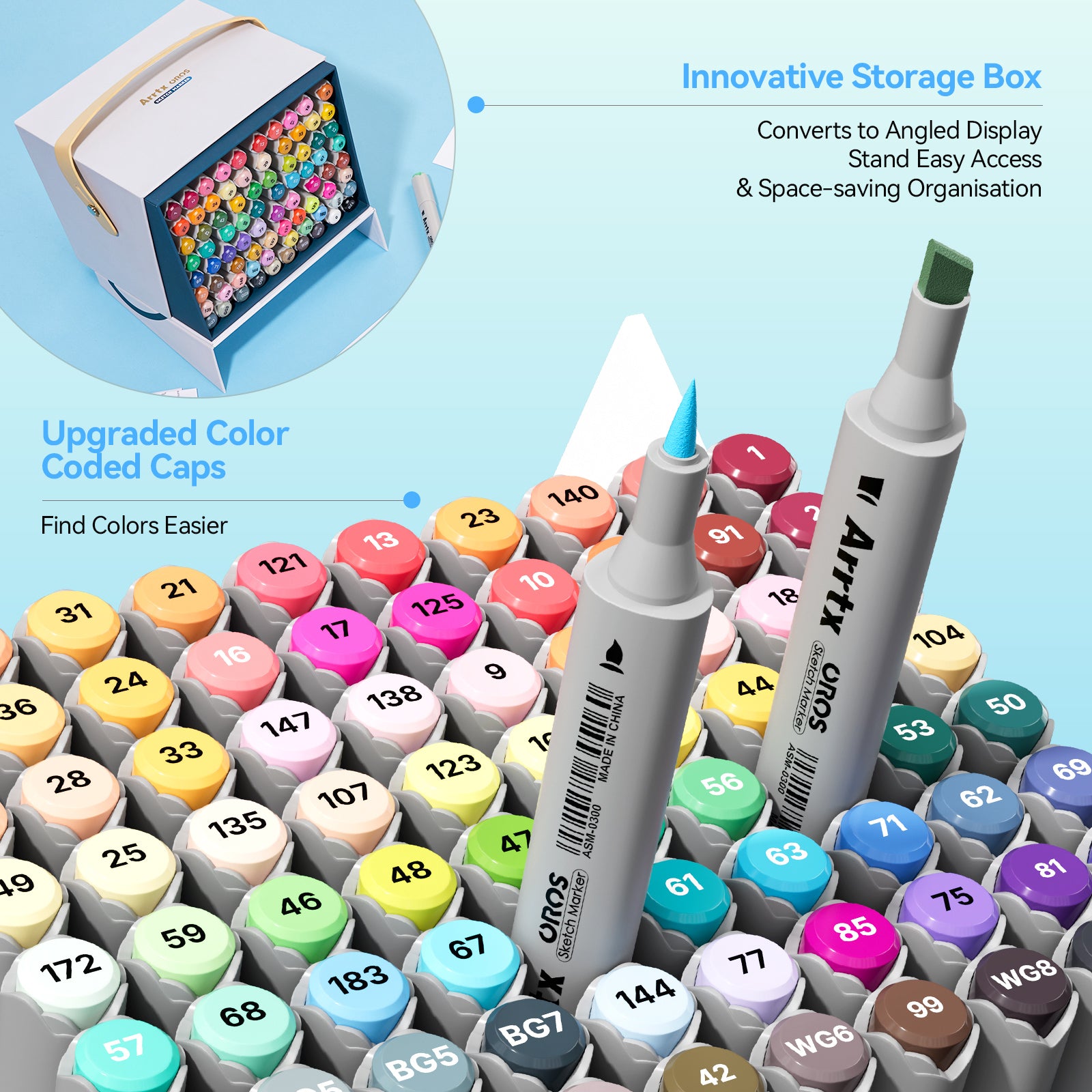 Arrtx OROS 80 Alcohol Markers Paint Markers Dual Tip