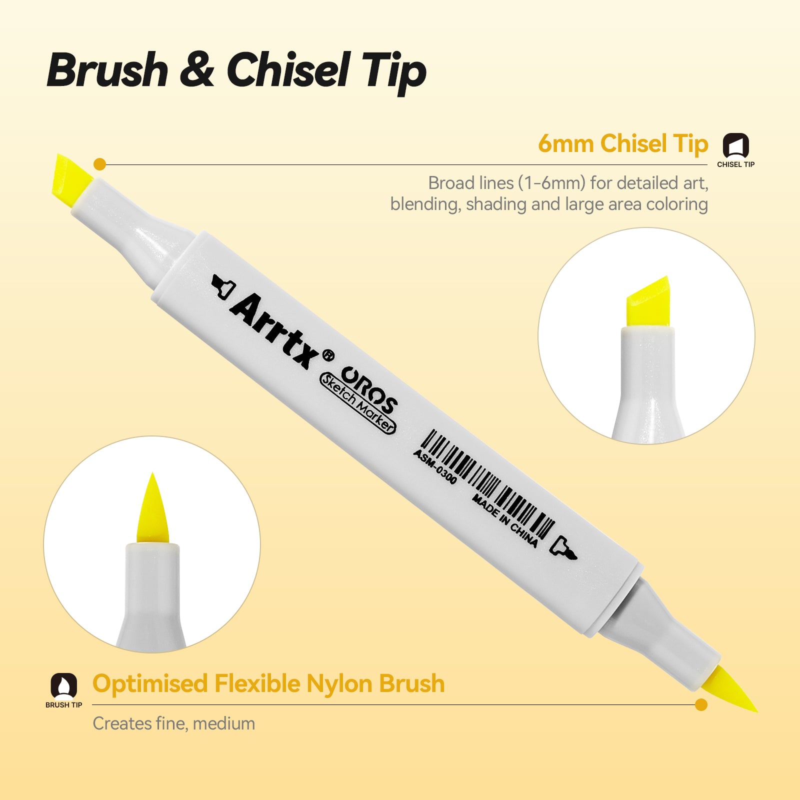 Arrtx OROS 90 Alcohol Markers Paint Markers Dual Tip