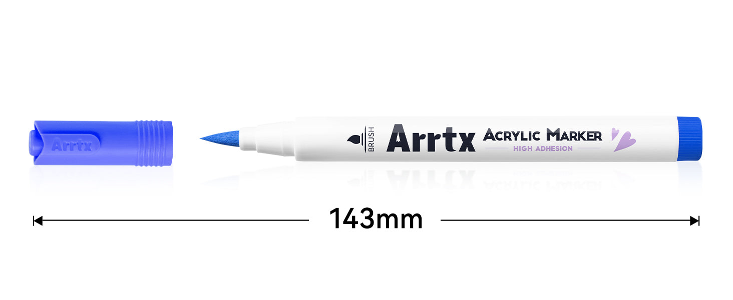 Arrtx Acrylic Paint Pens, 58 Colors for Rock Painting, Extra Brush Tip,  Water Based Paint Markers for Stone, Glass, Easter Egg, Wood and Fabric  Painting-No Toxic,No Odor-Type 30A+B : : Home 
