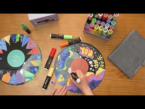 Arrtx 30 Colors Acrylic Markers Jumbo 15mm Tip Paint Markers