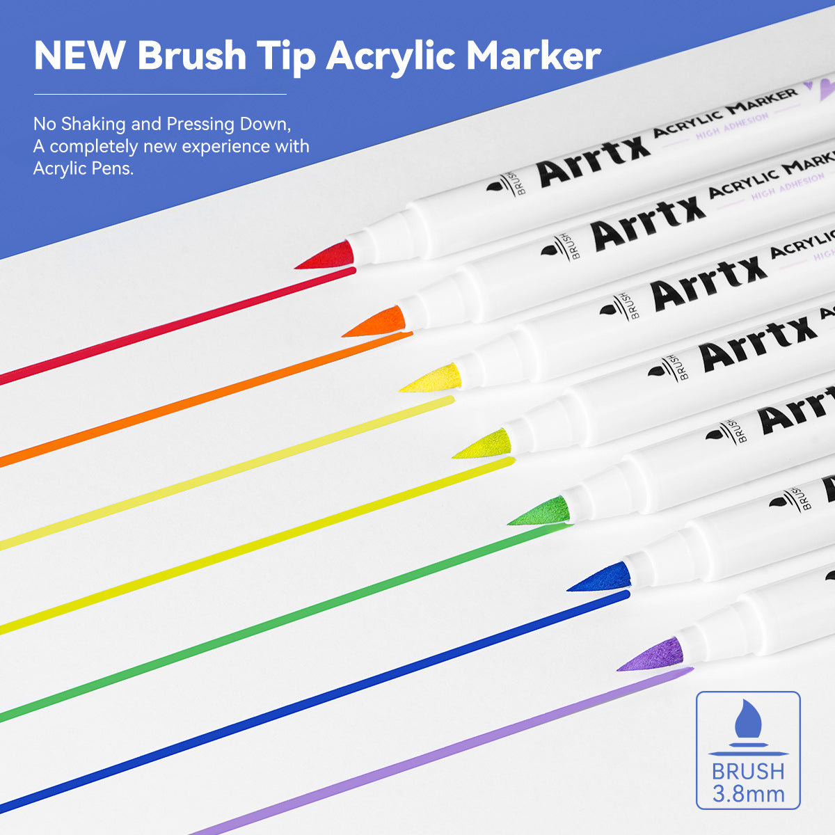 Arrtx 30 couleurs stylos de peinture acrylique 30B marqueurs acryliques