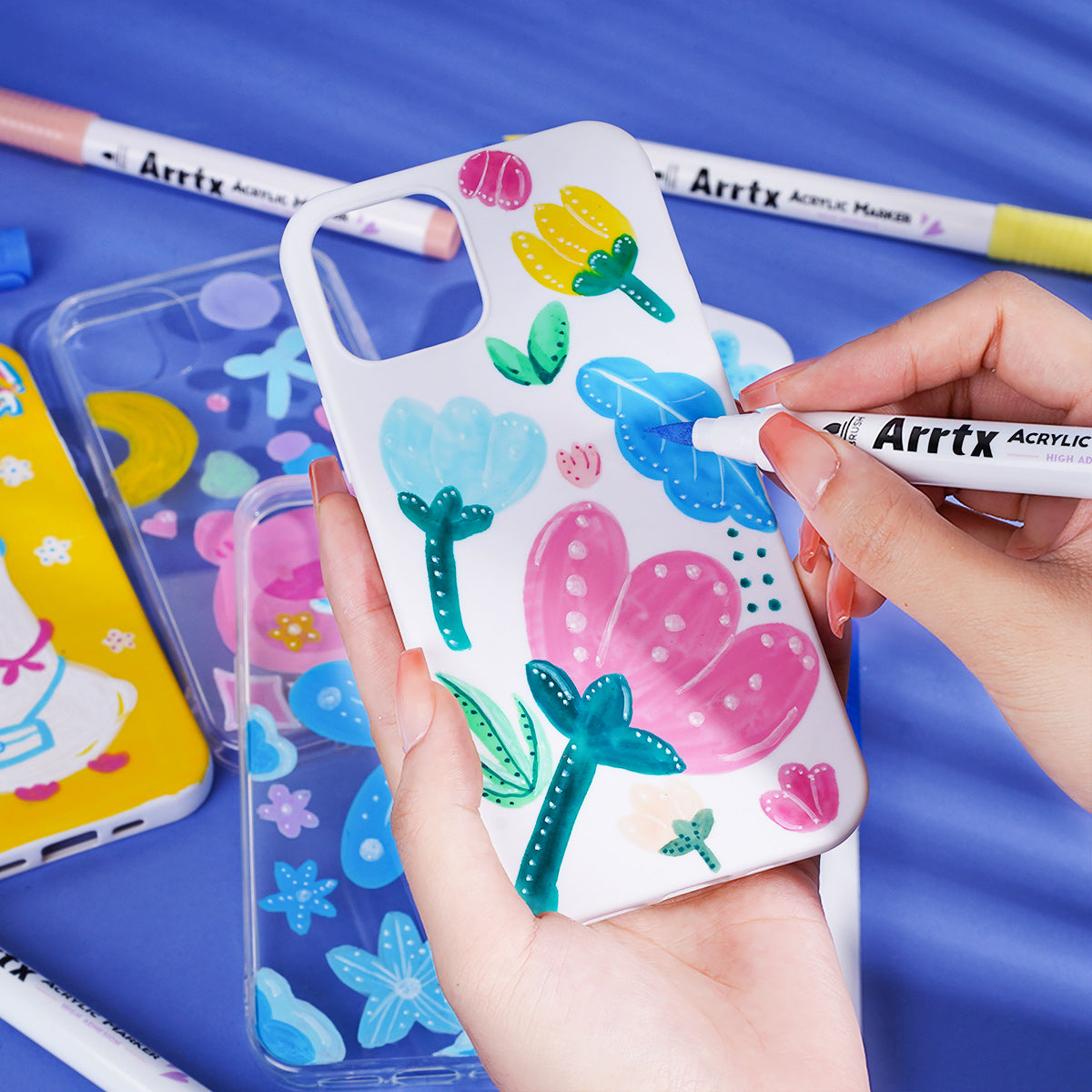 Arrtx 36 Colors Acrylic Marker Extra Brush Tip Paint Pens – ArrtxArt