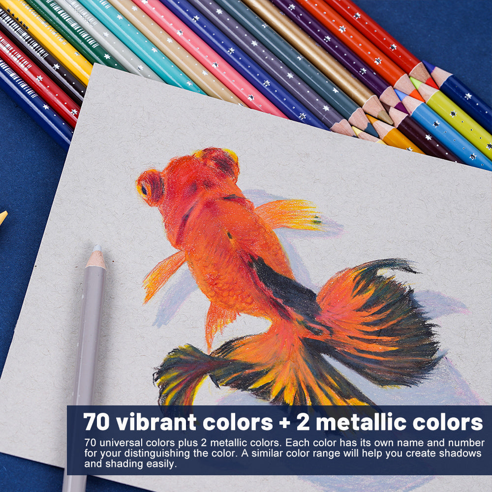 Arrtx 72 crayons de couleur crayons de dessin de qualité artiste